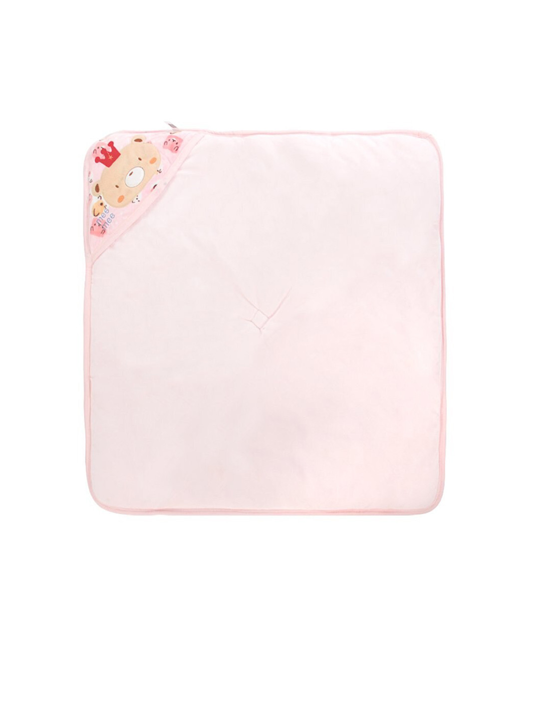 MeeMee Kids Pink Printed Pure Cotton Wrapper Blanket