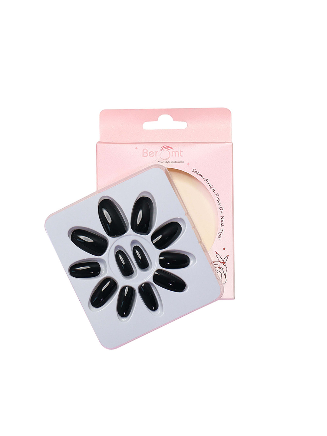 BEROMT Salon Finish Premium Glossy Press-On False Nail Tips Kit - Shade 387