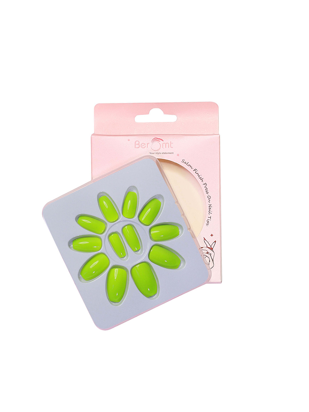 BEROMT Salon Finish Premium Glossy Press-On False Nail Tips Kit - Shade 363