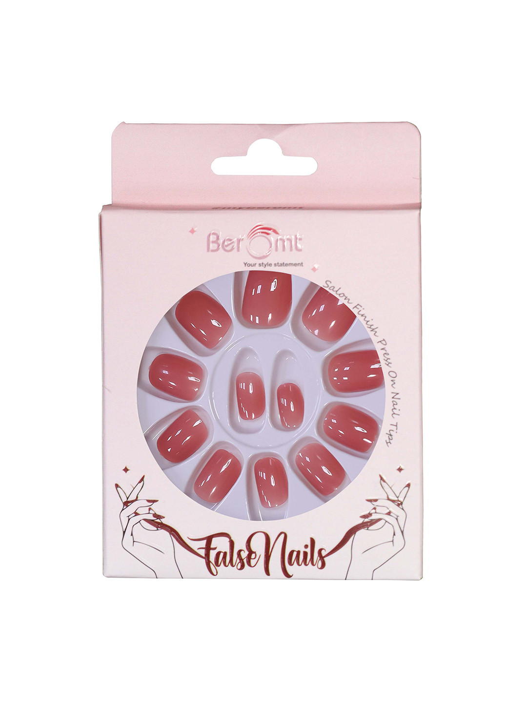 BEROMT Salon Finish Premium Glossy Press-On False Nail Tips Kit - Shade 360