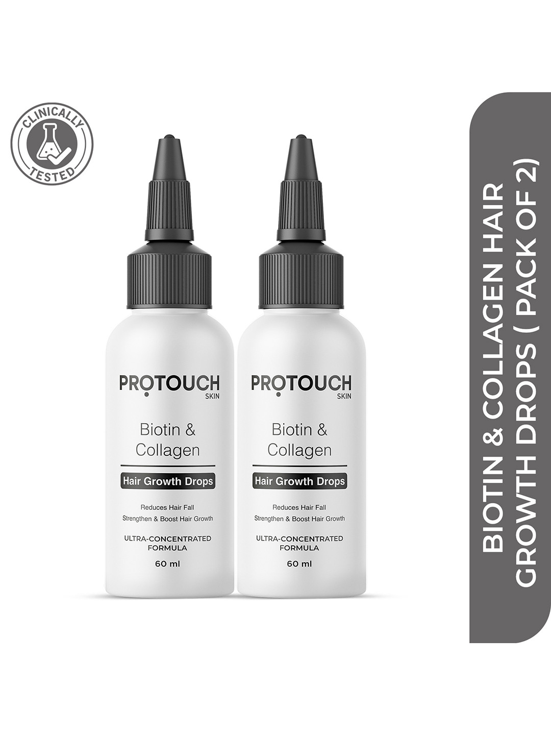 PROTOUCH Set Of 2 Biotin & Collagen Hair Growth Drops 120ml