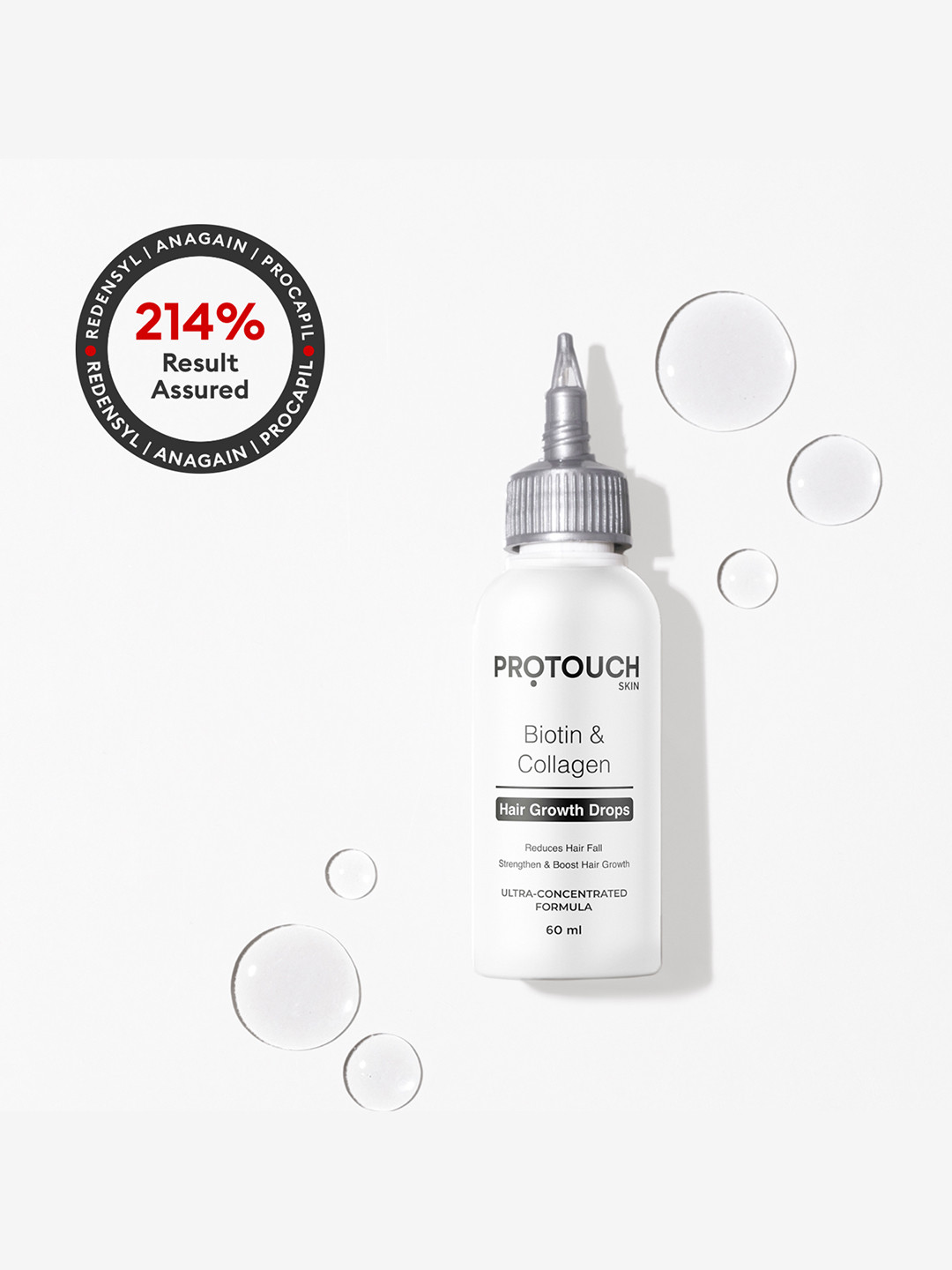 PROTOUCH Ultra Concentrated Hair Growth Serum with Redensyl & Anagain - 60 ml