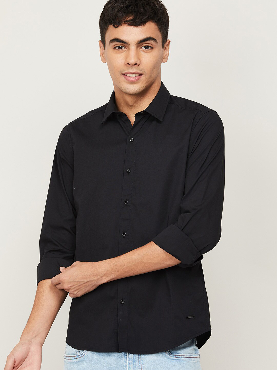 Bossini Men Black Casual Shirt