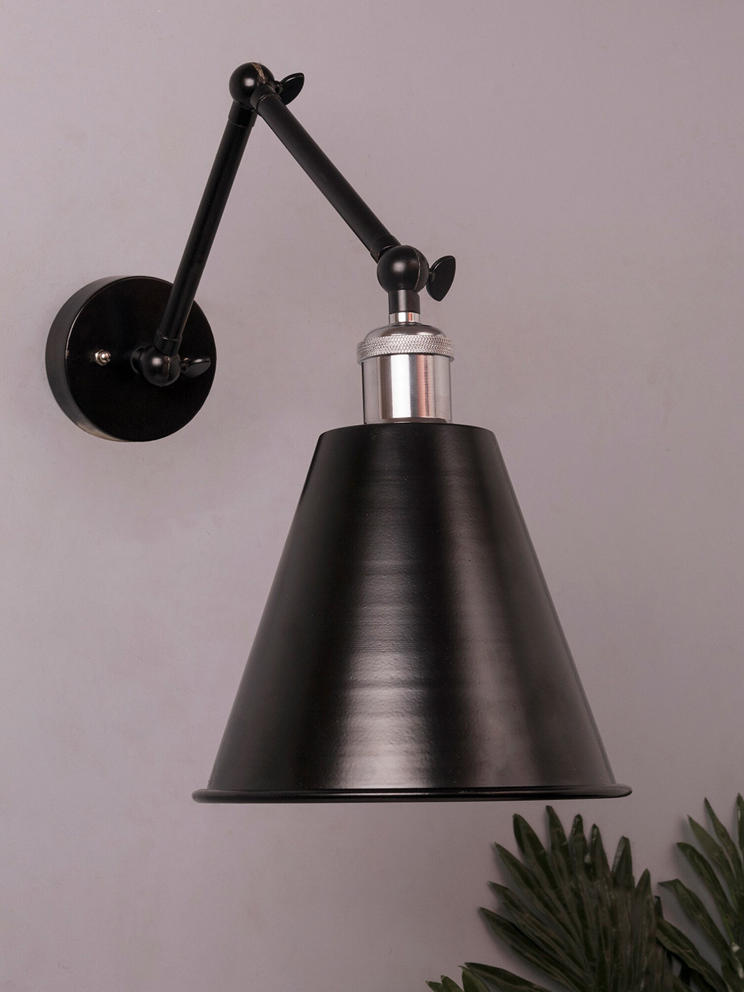 Homesake Nickel Edison Black 360 Guard Shade Wall Lamp
