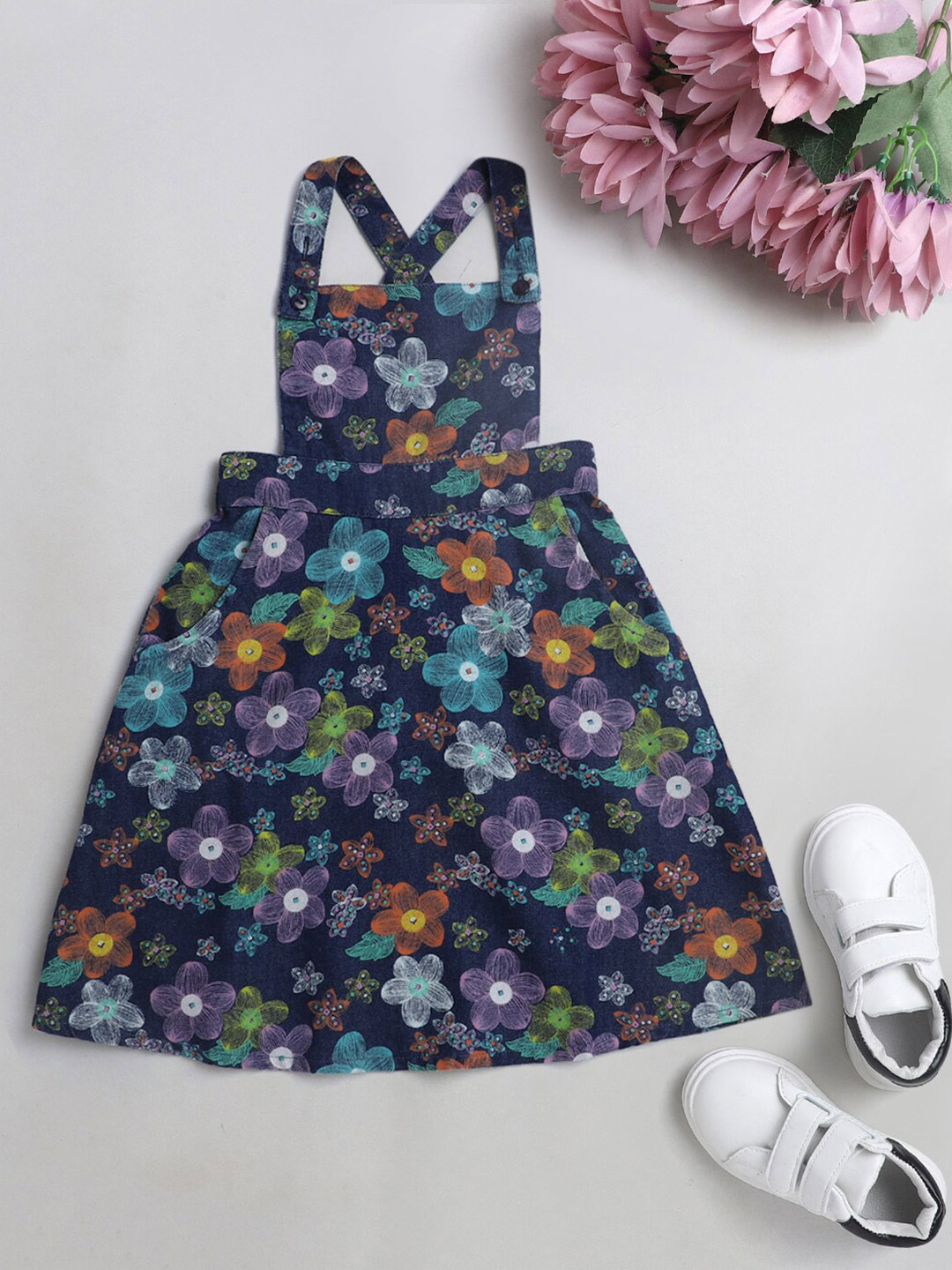The Magic Wand Multicoloured Floral Halter Neck Dress
