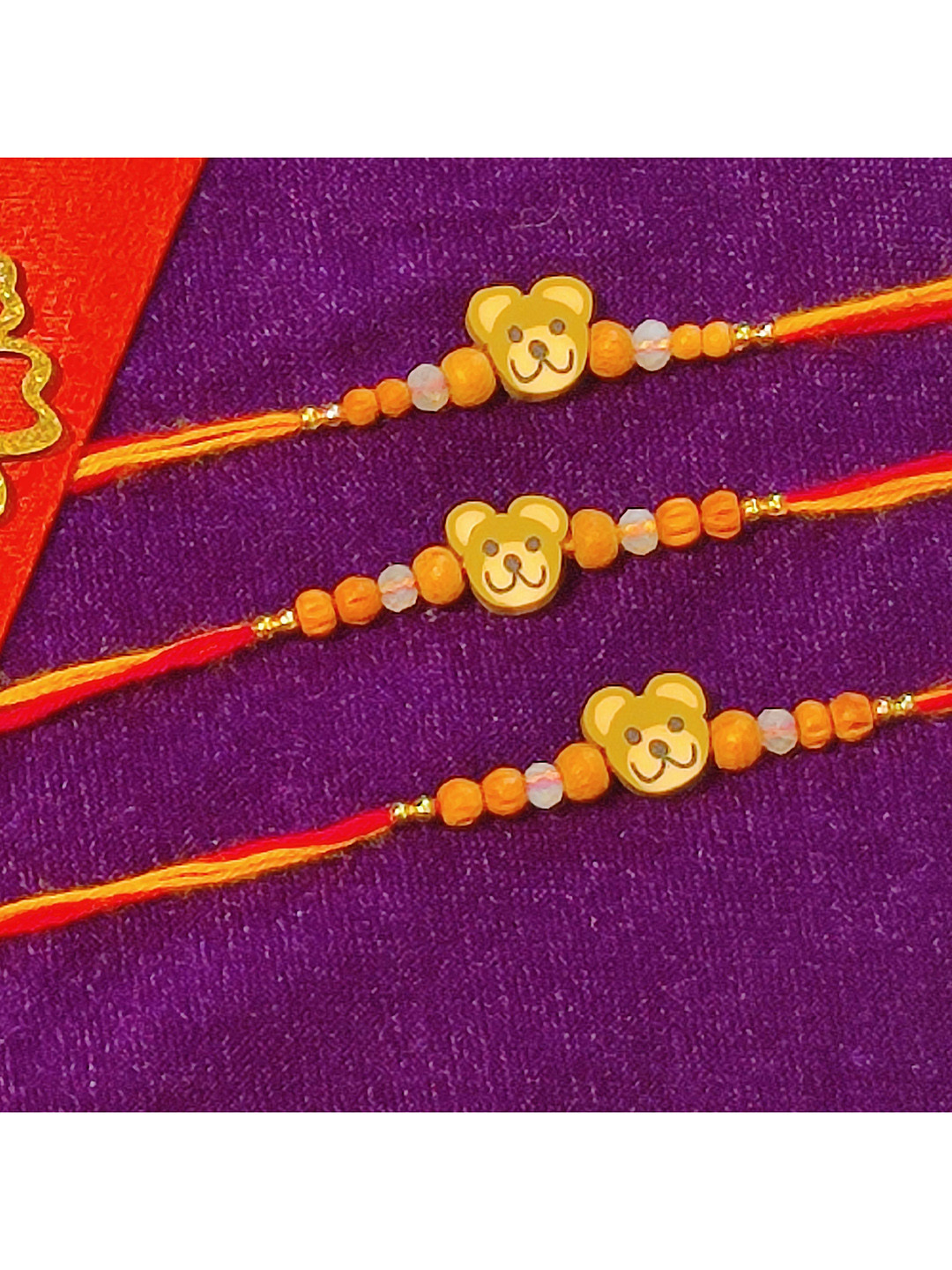 CRAYTON Men Set Of 3 Multi-Coloured Rakhi