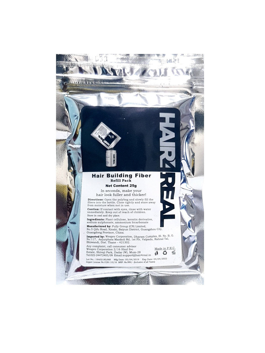 HAIR4REAL Hair Building Hair Fiber Refill Pack - 25g