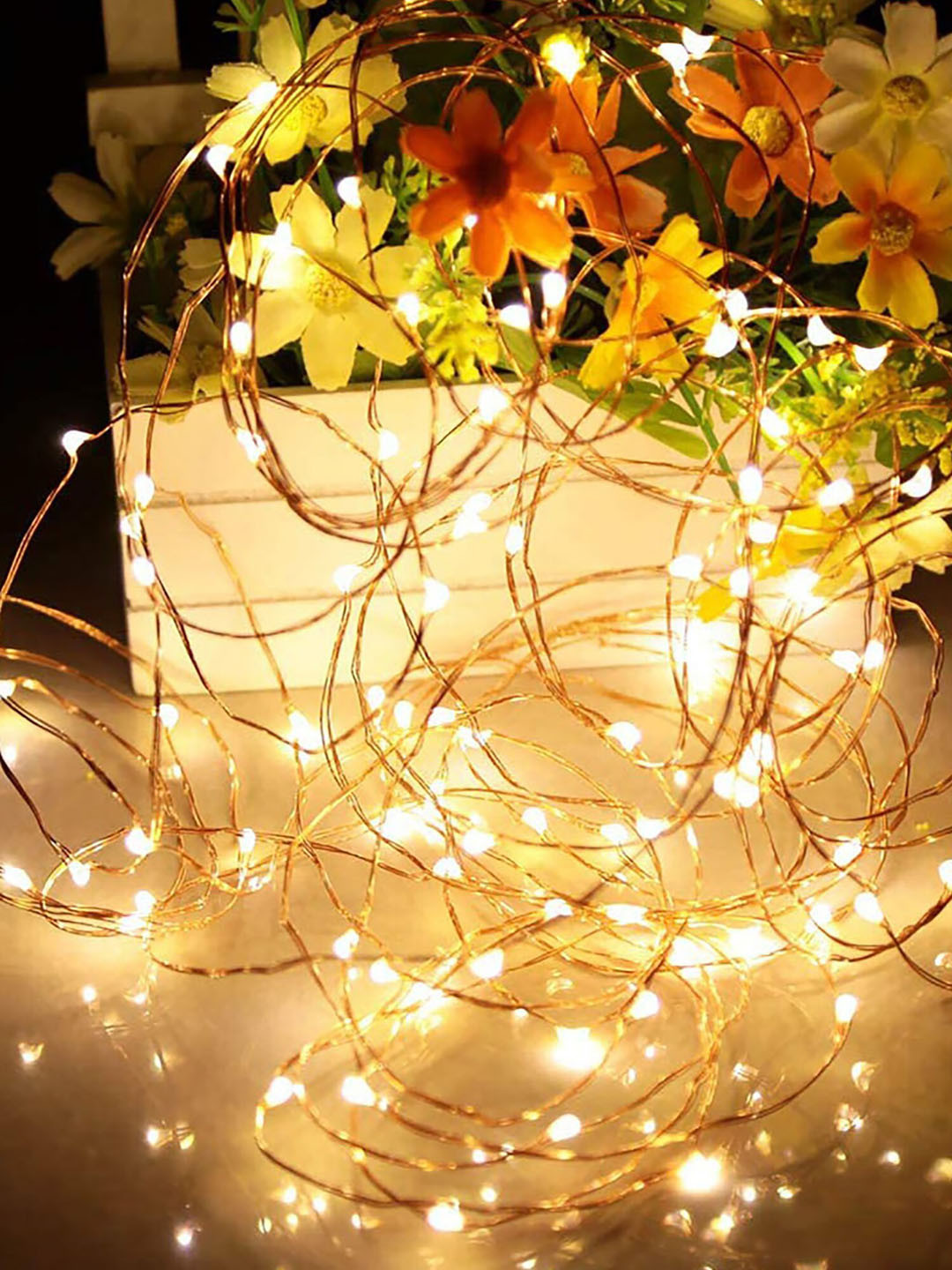 Homesake Set of 8 50-LED Fairy Copper String Lights