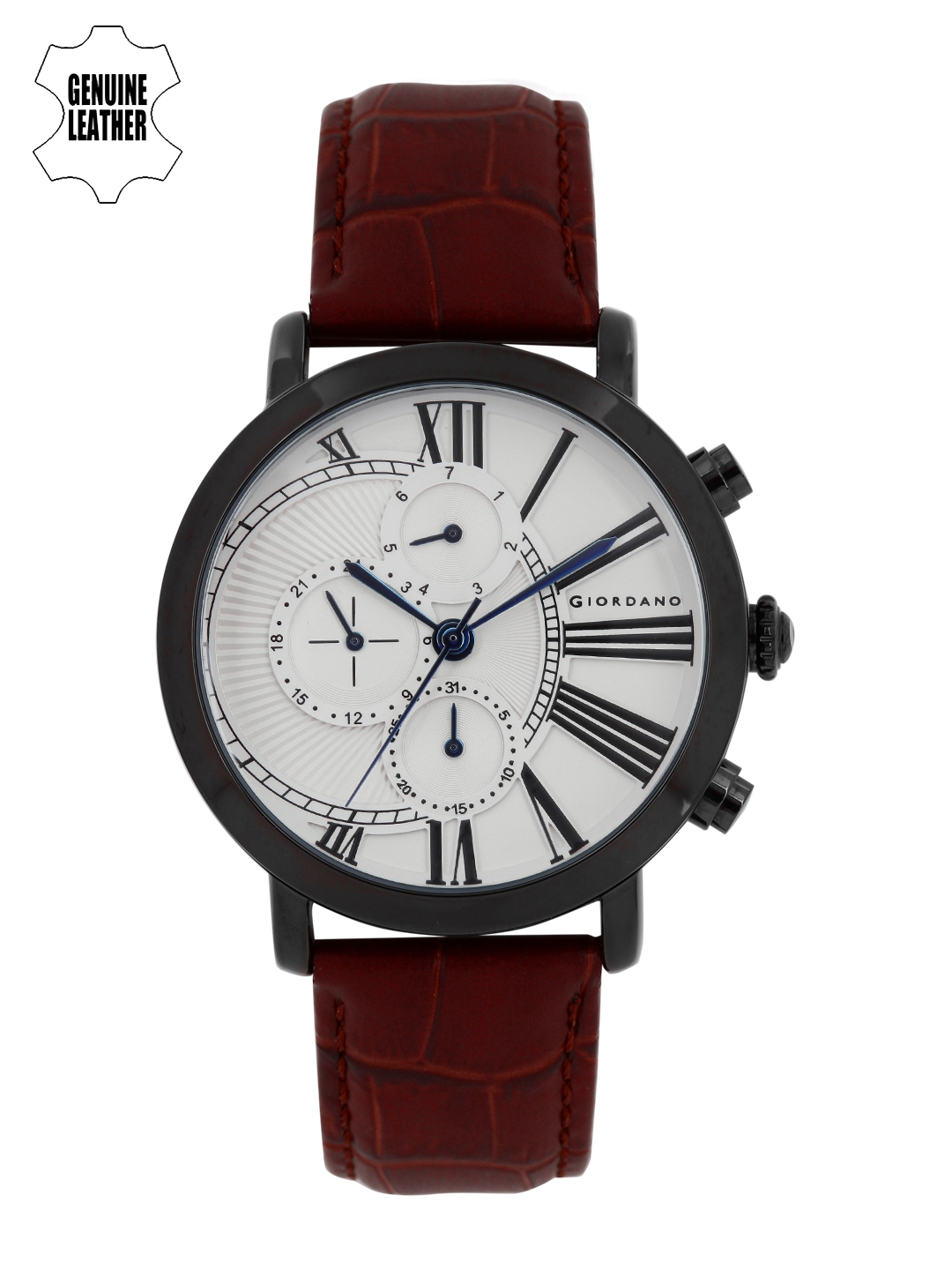 Giordano leather outlet watch