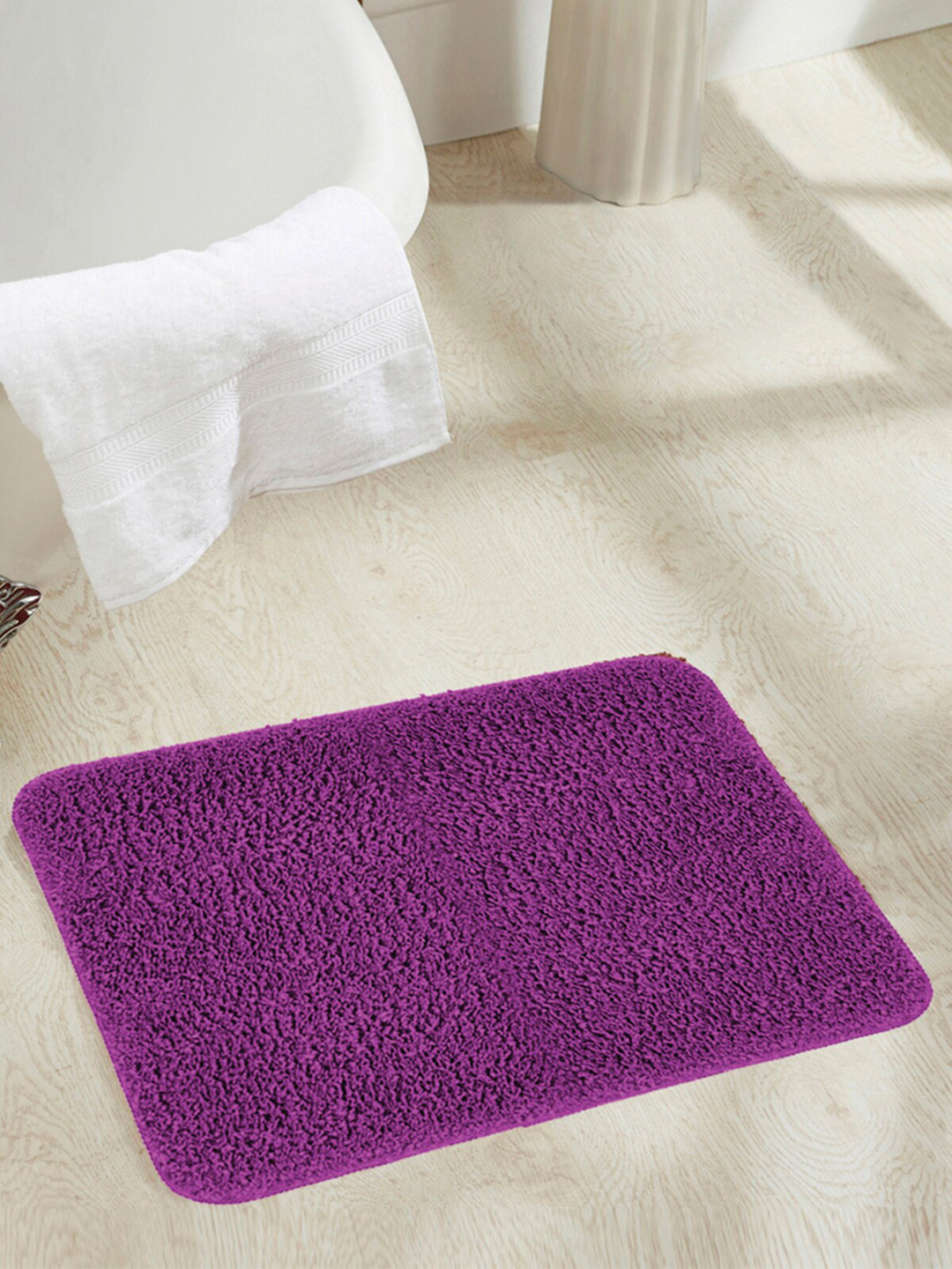 OBSESSIONS Purple Solid 1300 GSM Bath Mat