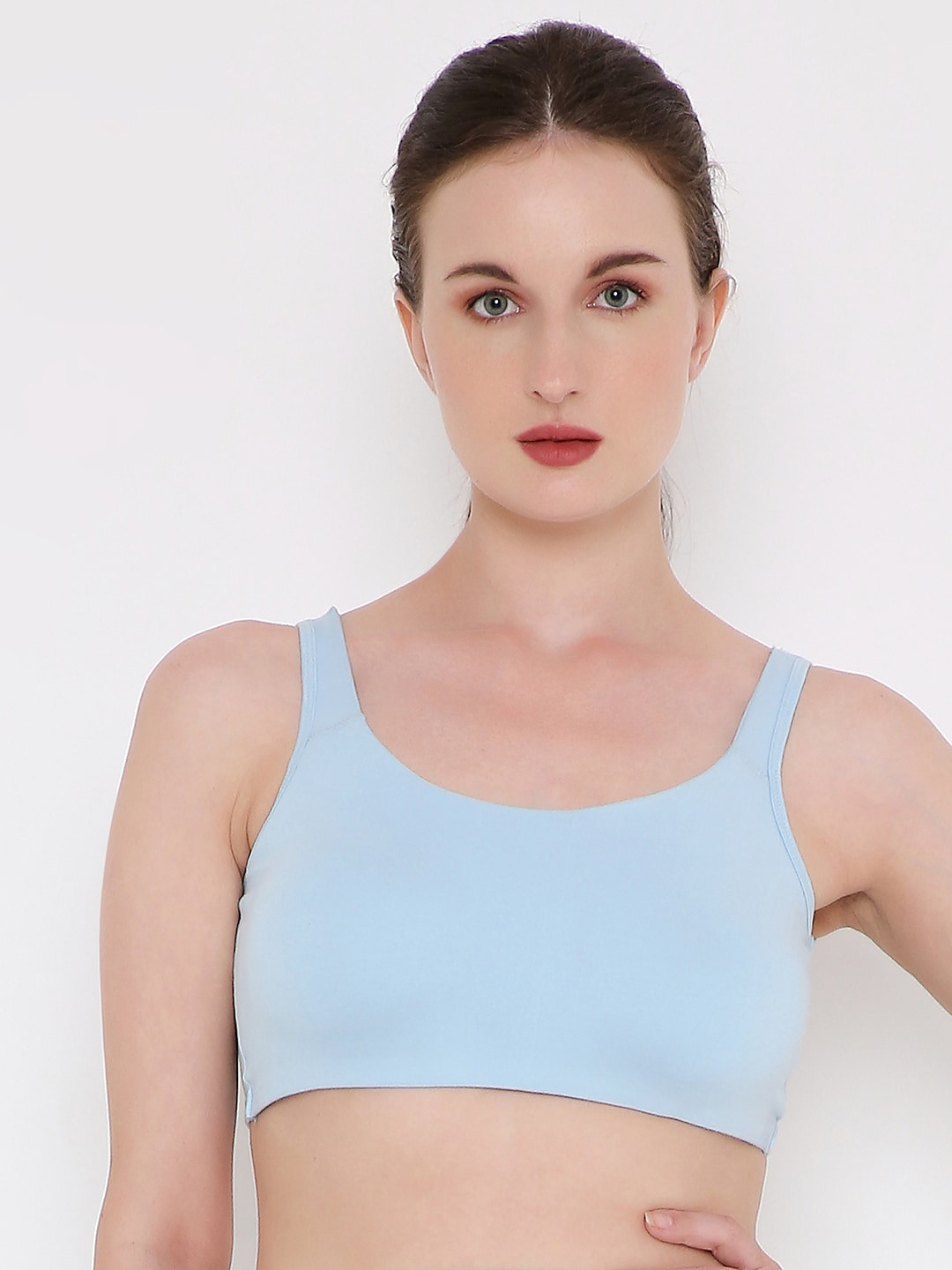 Berrys Intimatess Blue Solid Non Padded Full Coverage Beginners Bra