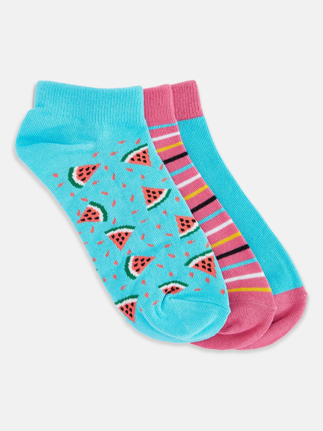 Honey by Pantaloons Women Pack Of 3 Assorted Ankle-Length Socks