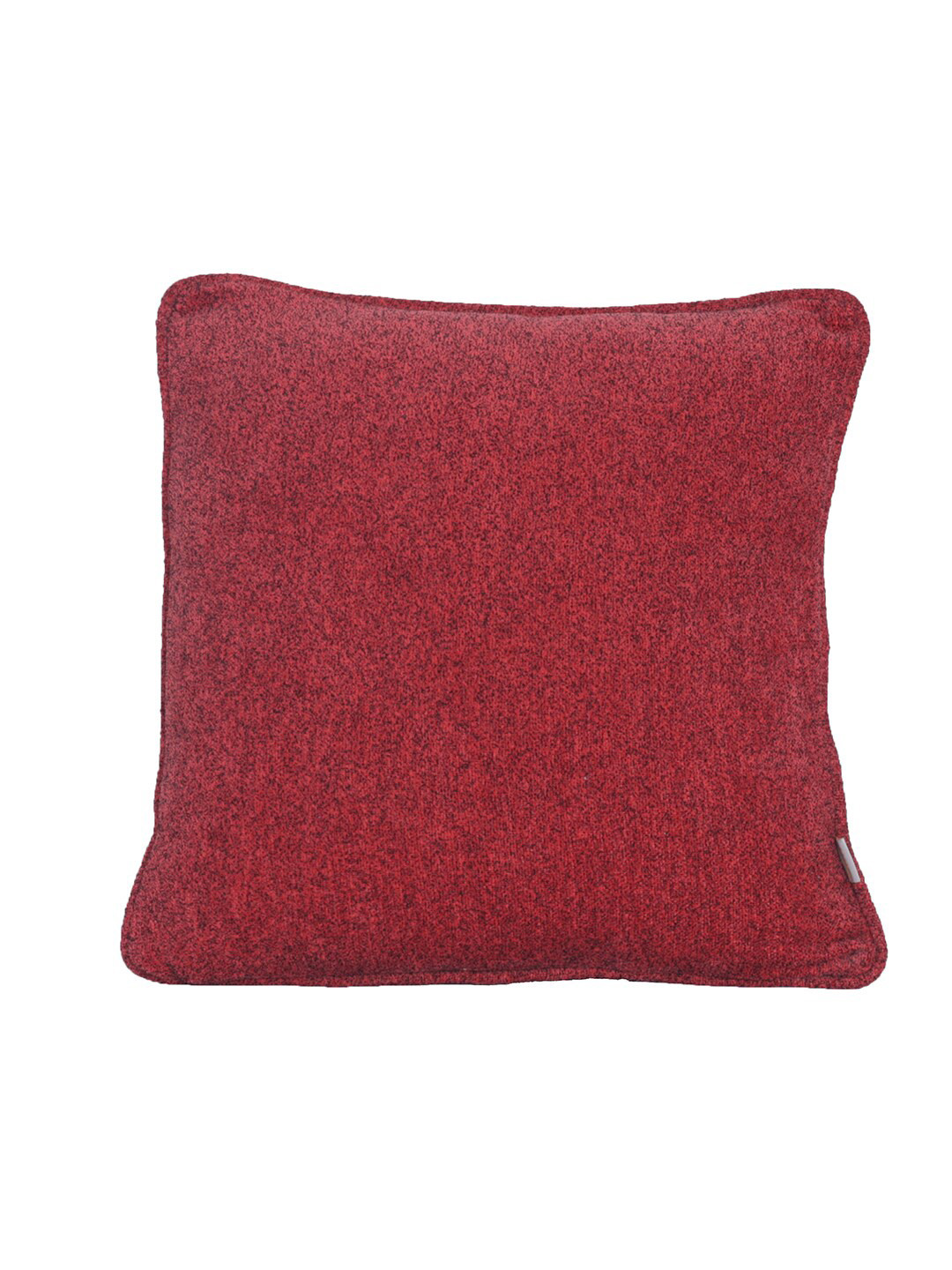 MASPAR Dyed Texture Red Polyester Silk Washable Textured Square Cushion Cover -12x12In