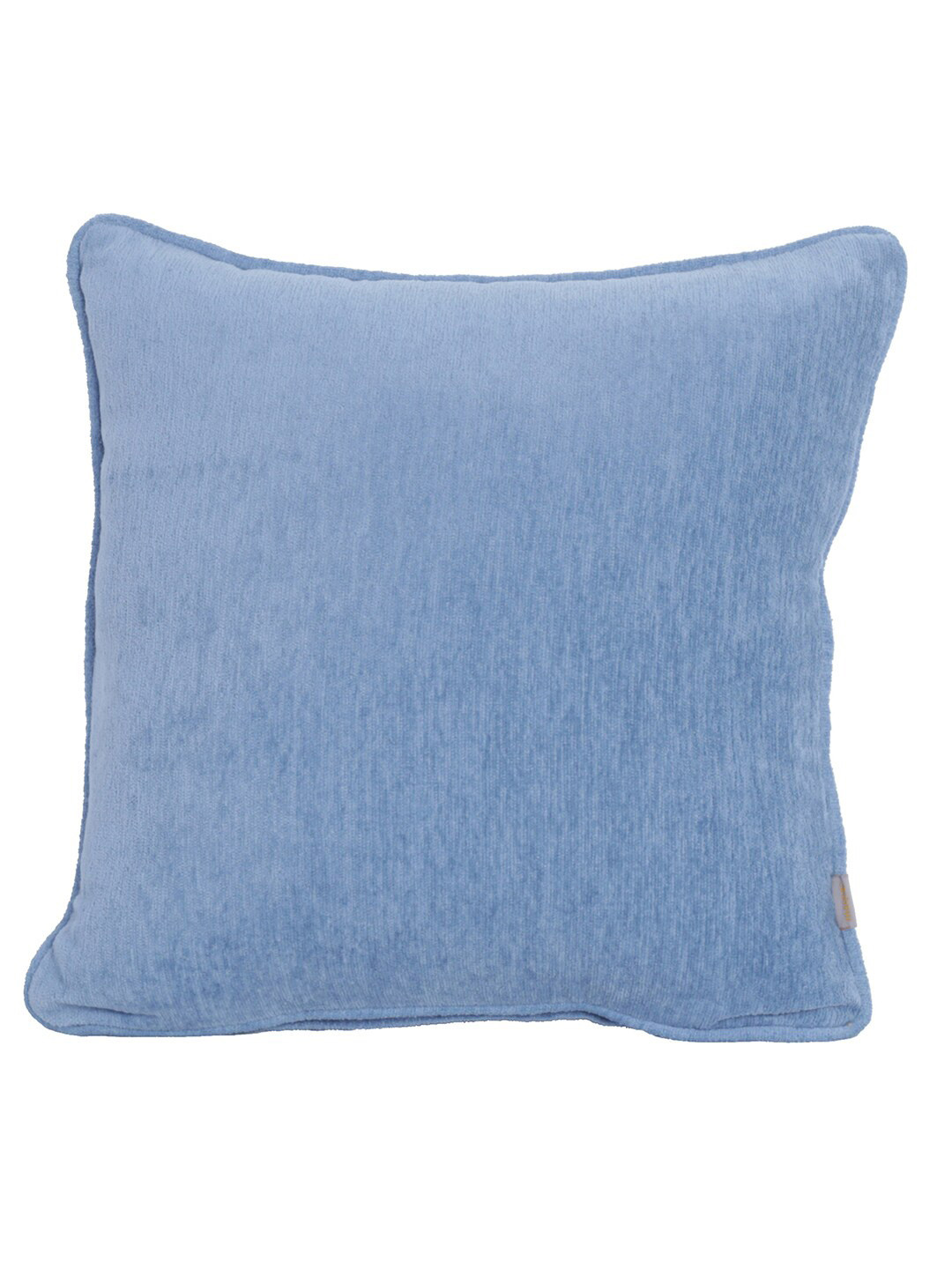 MASPAR Blue Polyester Silk Breathable Textured Square Cushion Cover -12x12In