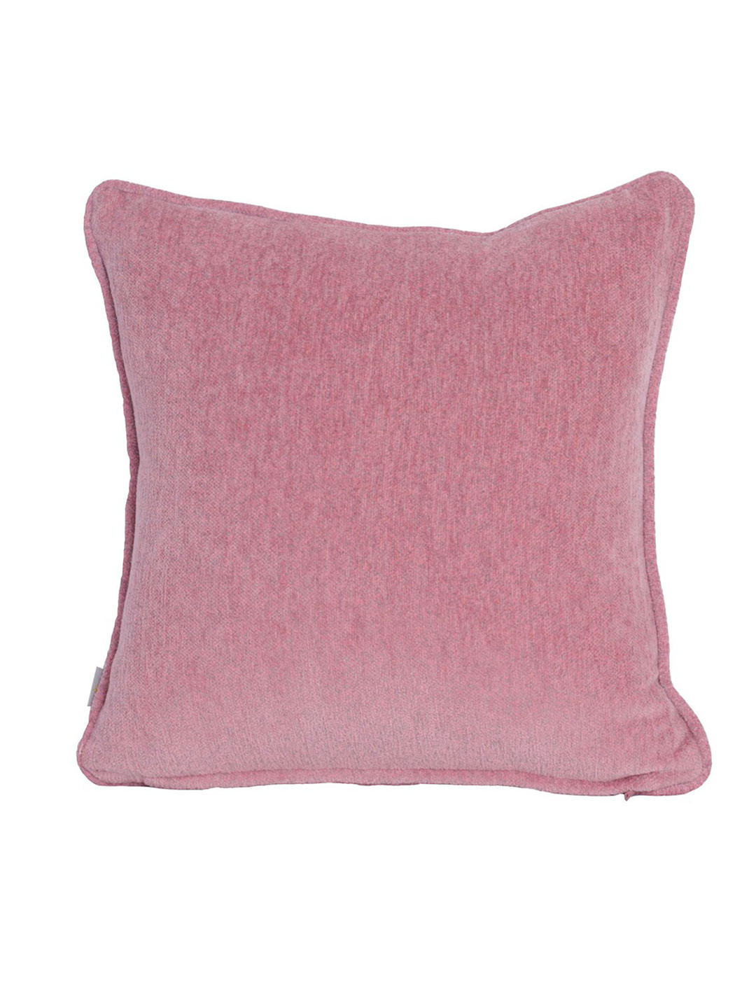 MASPAR 31 GSM Pink Cotton Washable Textured Square Cushion Cover -12x12In