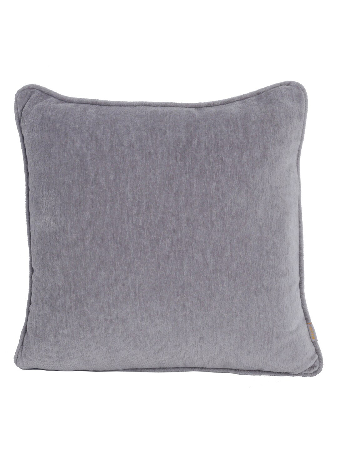 MASPAR Colorart Jessica Grey Cotton Breathable Textured Square Cushion Cover -12x12In