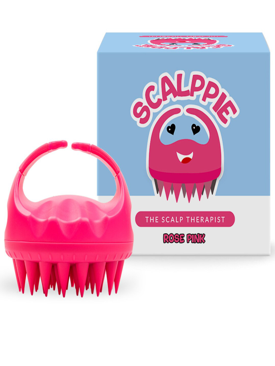 SCALPPIE Hair Scalp Massager & Shampoo Brush for Hair Growth - Rose Pink