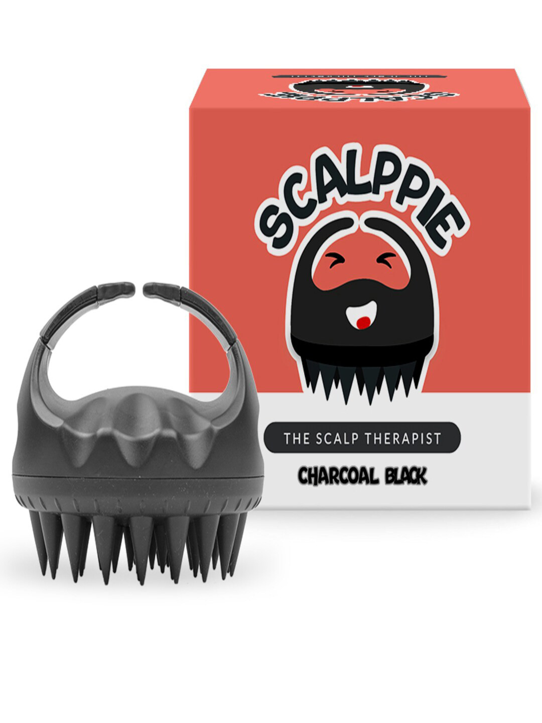 SCALPPIE Hair Scalp Massager & Shampoo Brush for Hair Growth - Charcoal Black