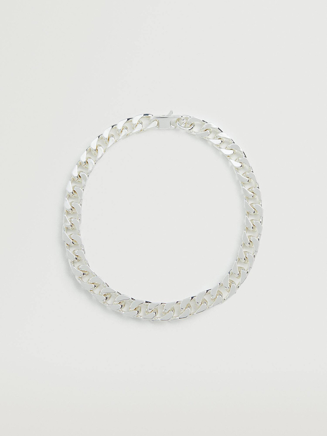 MANGO Women Silver Plated Link Chain