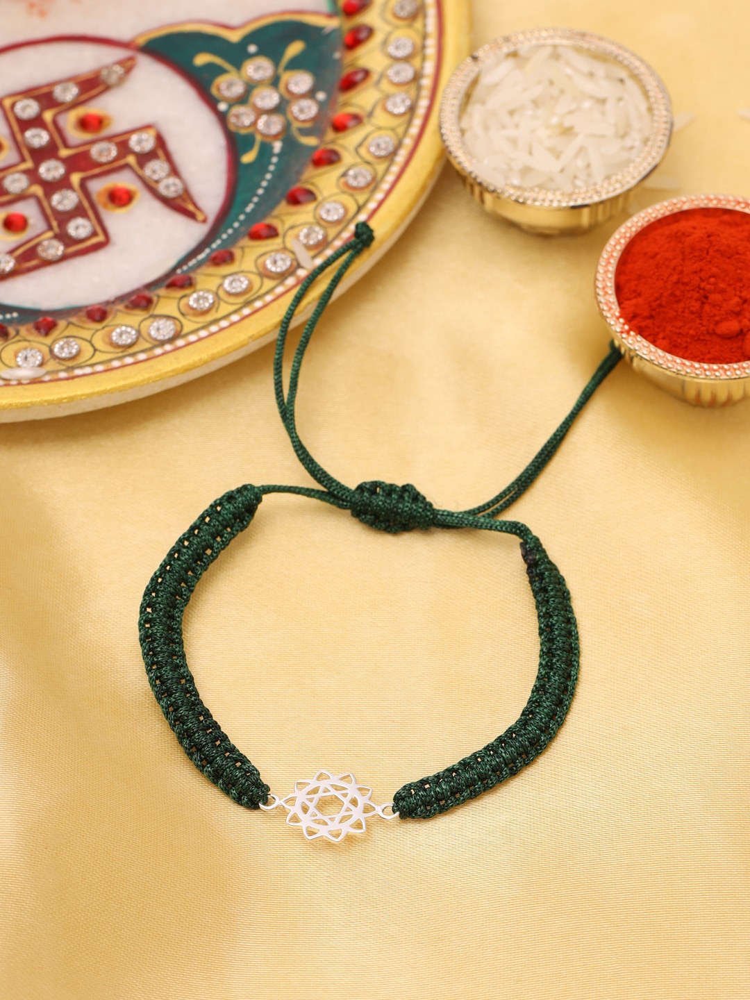 VIRAASI Men 925 Sterling Silver Rakhi