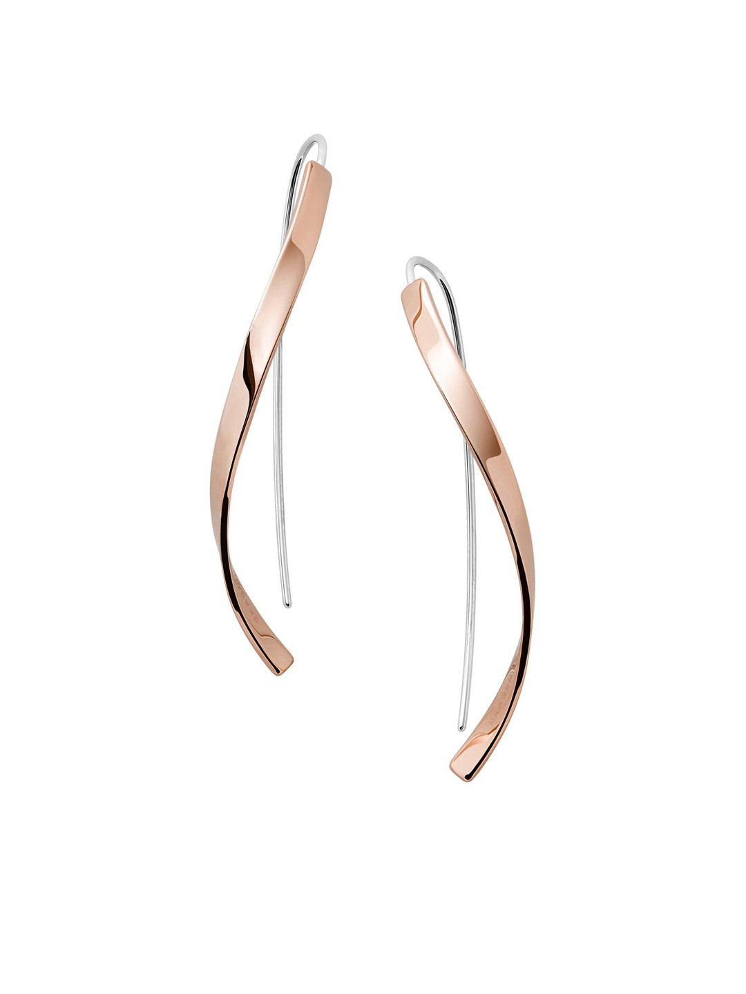 SKAGEN Rose Gold Classic Half Hoop Earrings