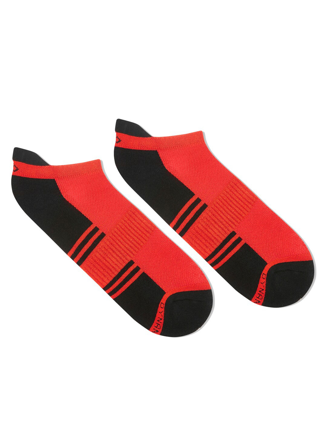 Dynamocks Women Red & Black Colourblocked Bamboo Anti Bacterial Ankle-Length Socks