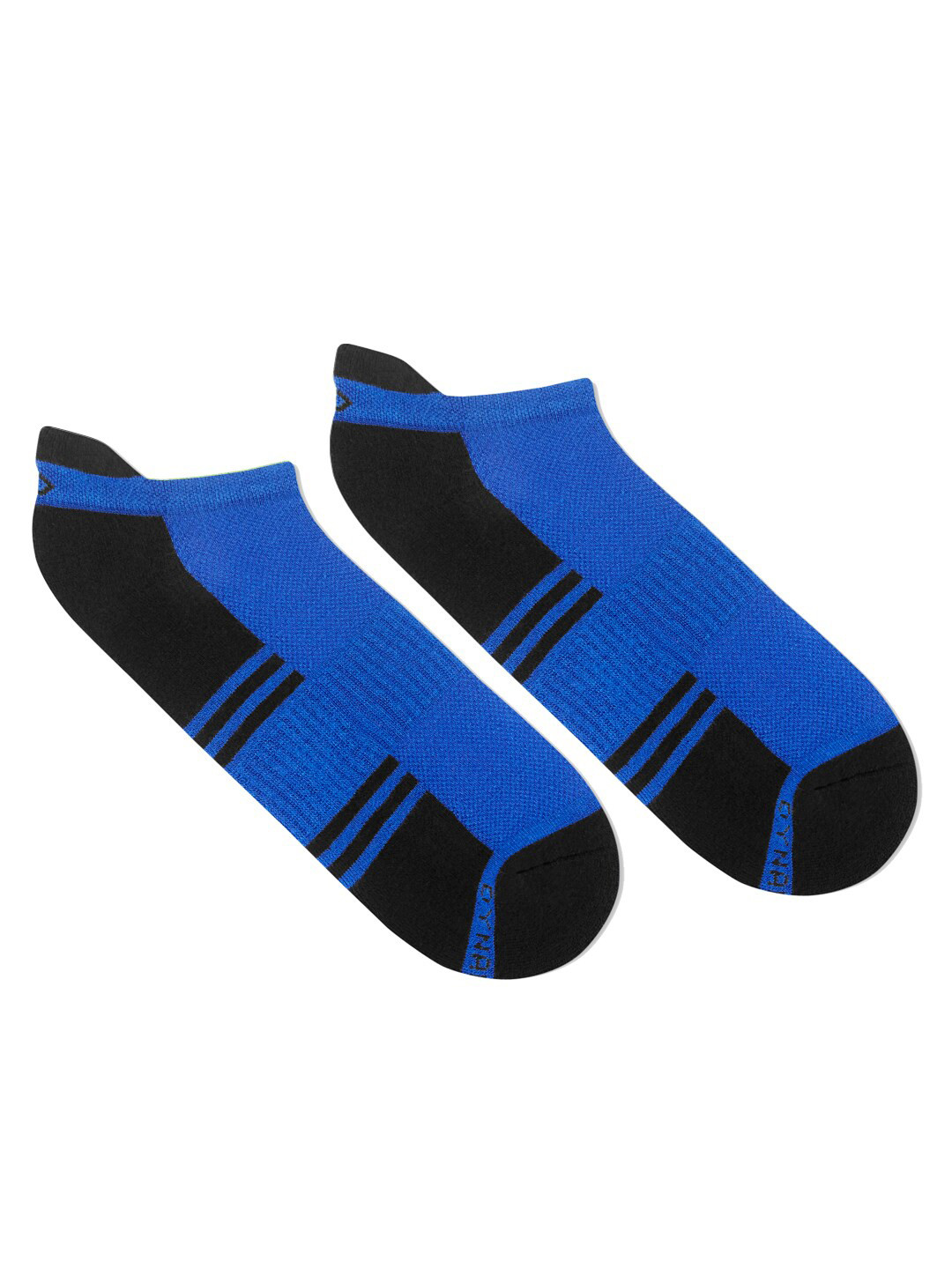 Dynamocks Women Blue & Black Colourblocked Bamboo Ankle-Length Socks