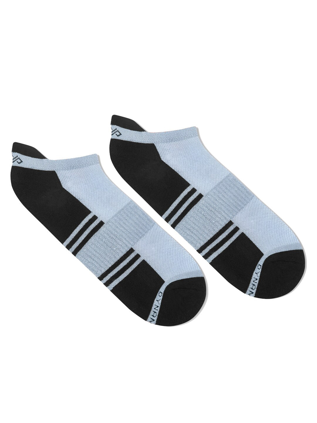 Dynamocks Women Grey & Black Colourblocked Bamboo Ankle-Length Socks