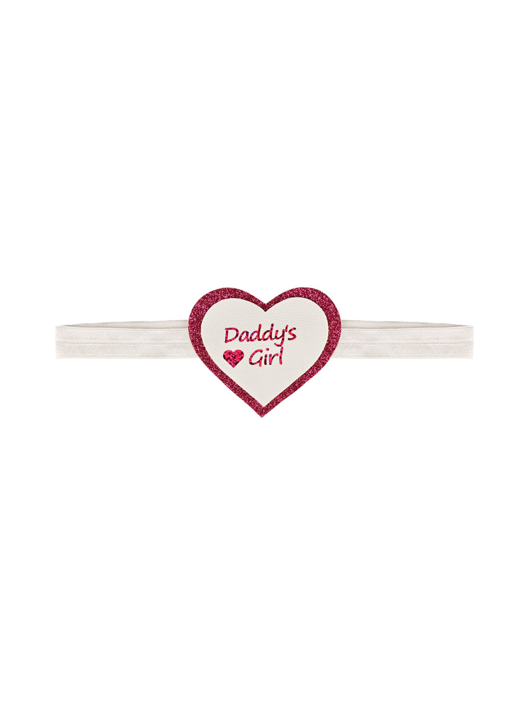 Aye Candy Girls Pink & White Heart Daddy's Girl Headband