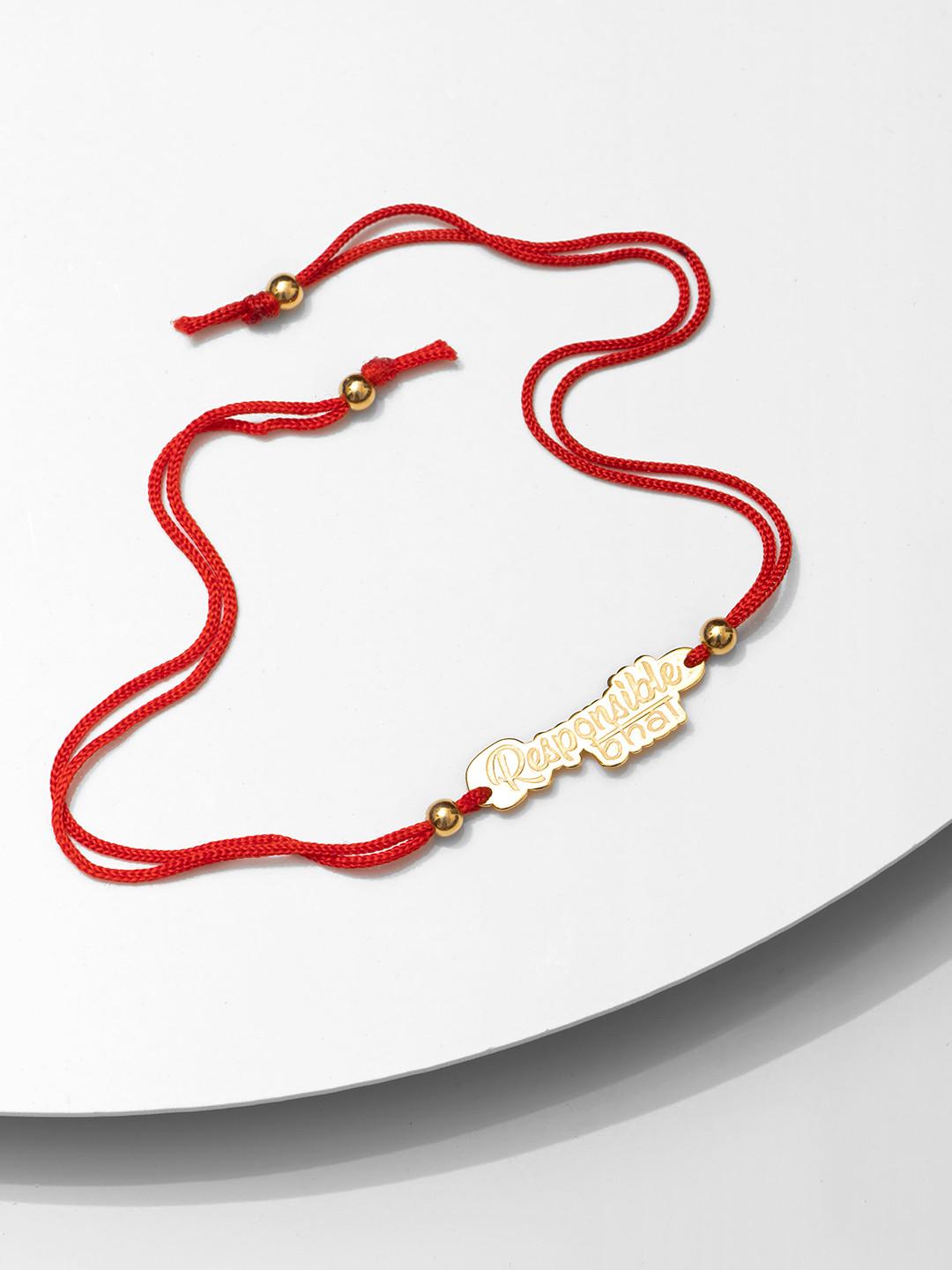 Zavya 925 Sterling Silver Gold-Plated Multistrand Rakhi