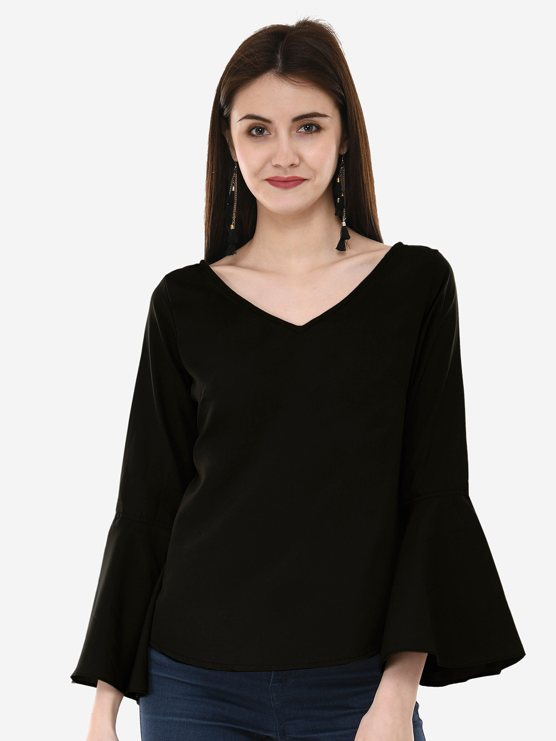V&M Black & vampire black Crepe Top