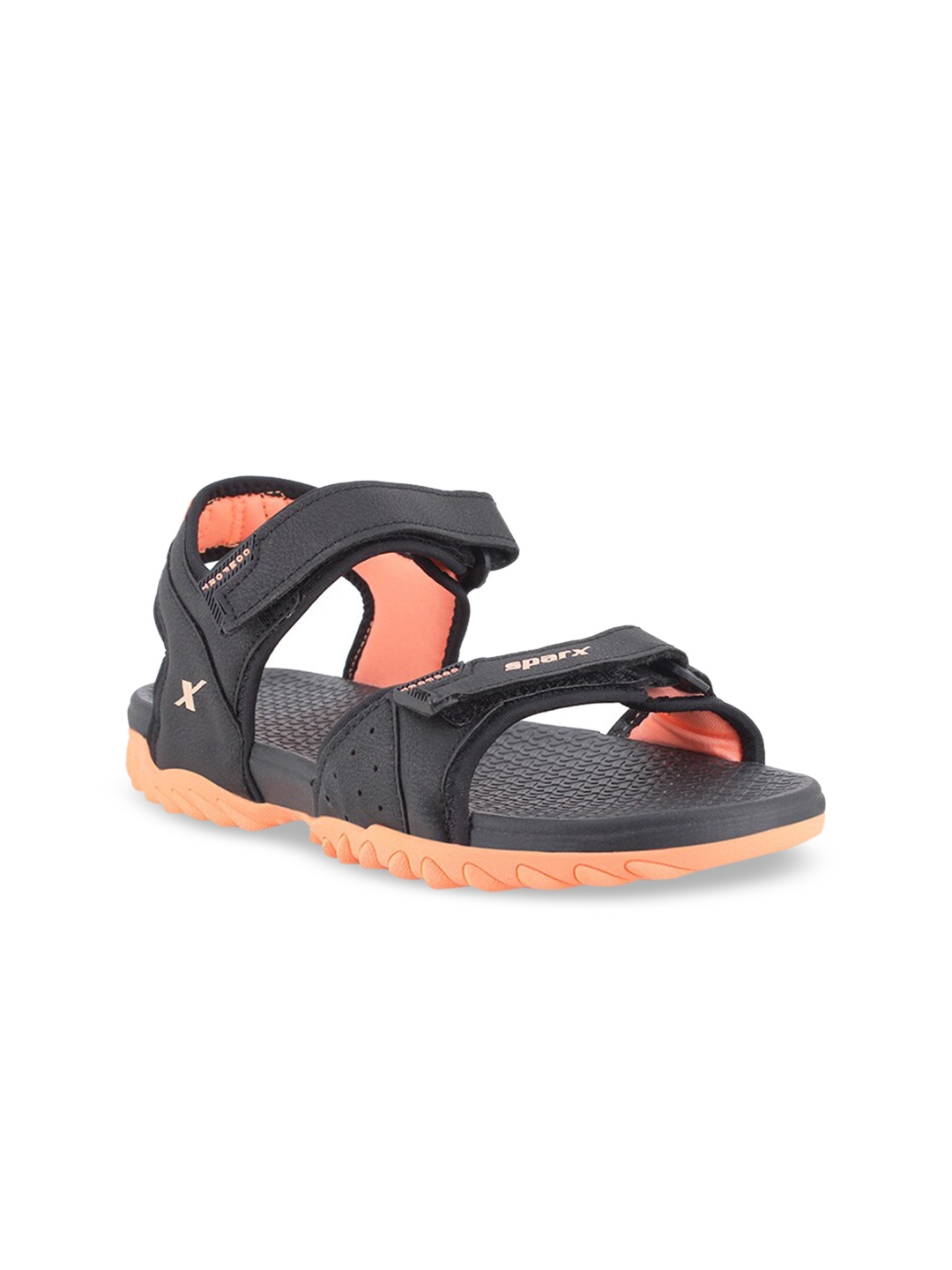 Sparx black sandals store