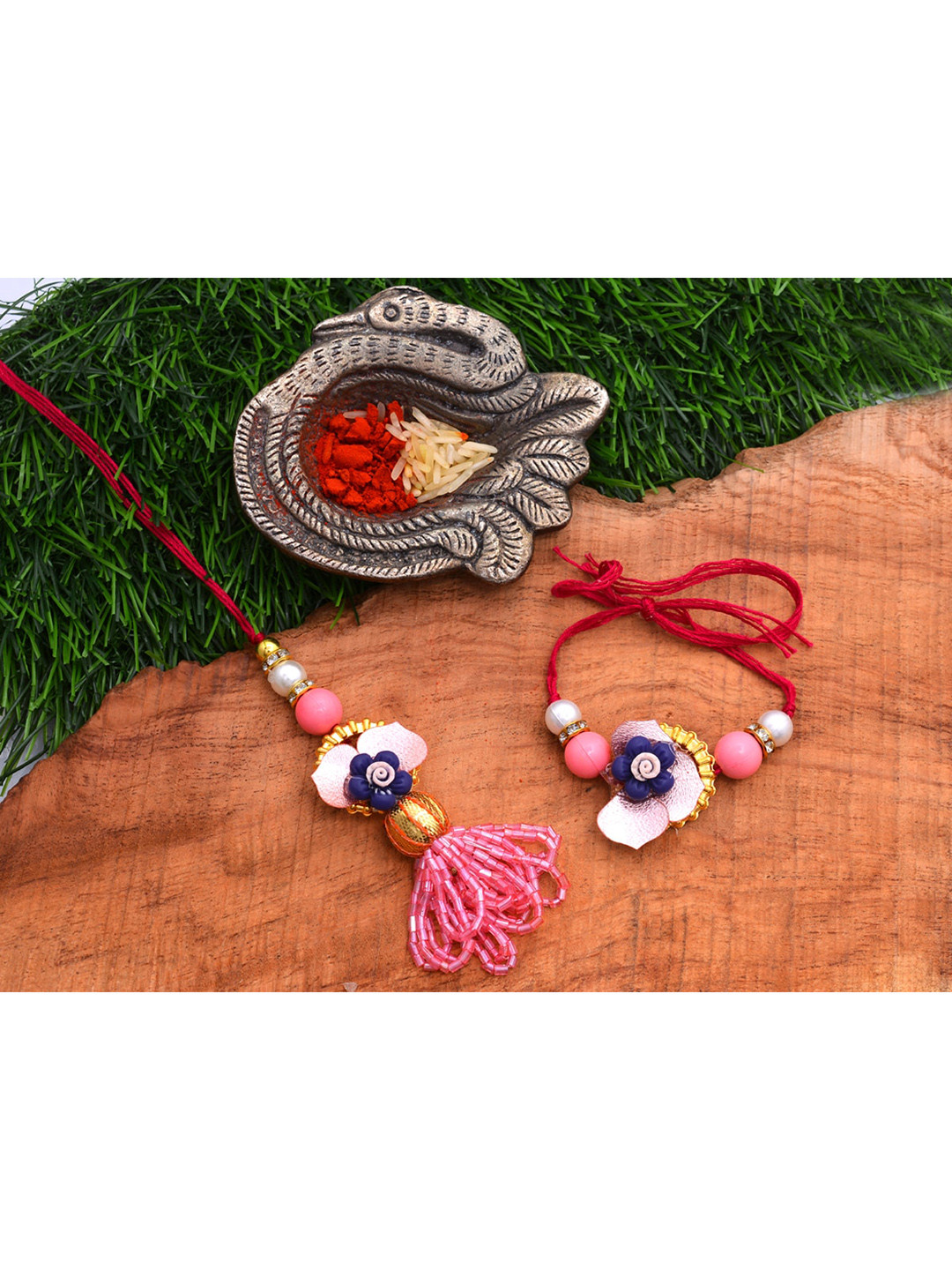 Silvermerc Designs Unisex Pink Rakhi