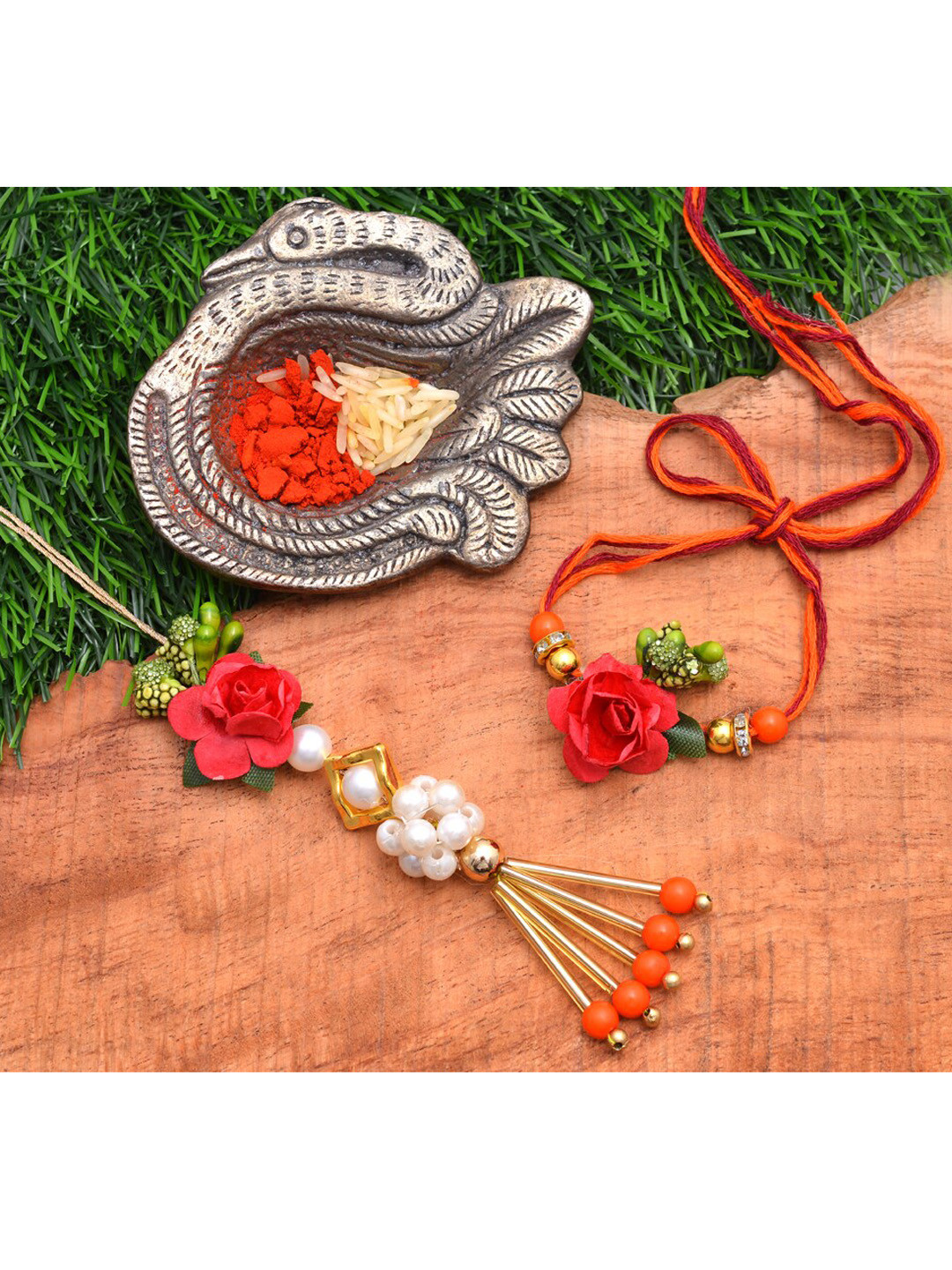 Silvermerc Designs Unisex White Rakhi