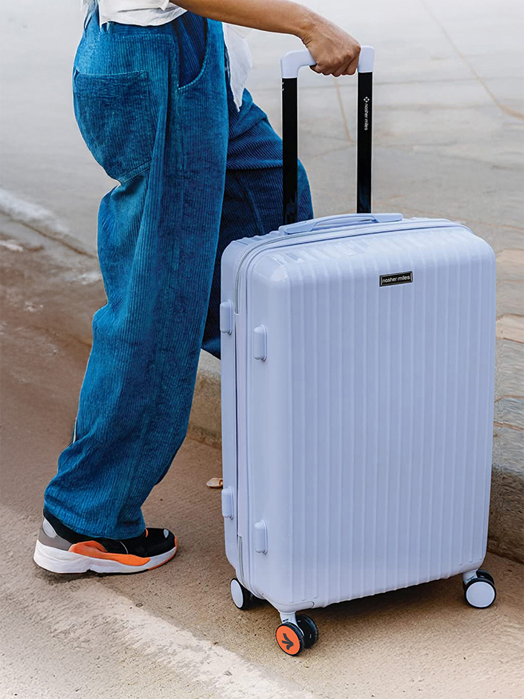 Nasher Miles Pondicherry Polypropylene Large Lavender Trolley Bag  -28inch(75cm)