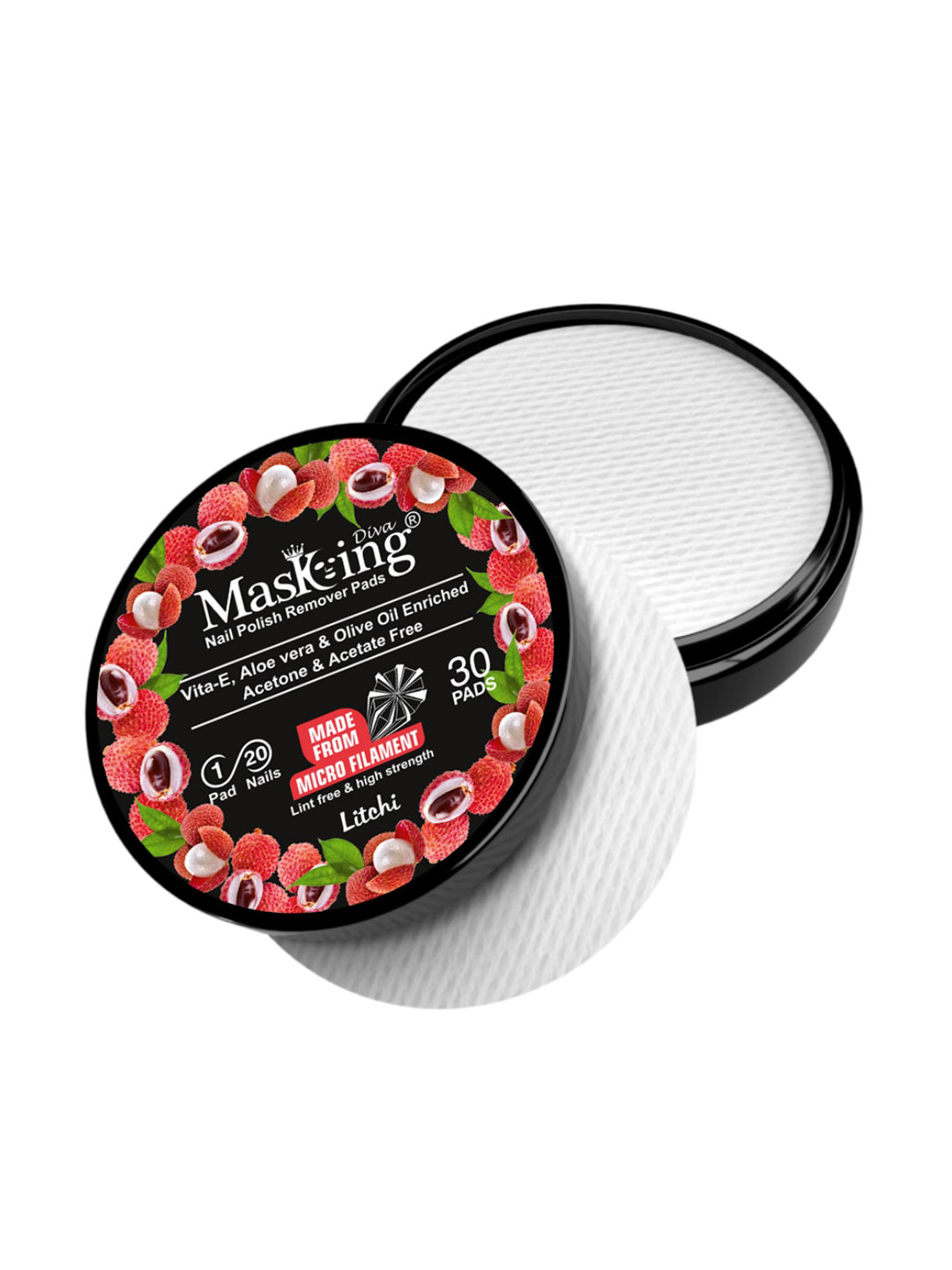 MasKing Pack of 4 Bamboo Facial Mask and Nail Polish Remover Combo