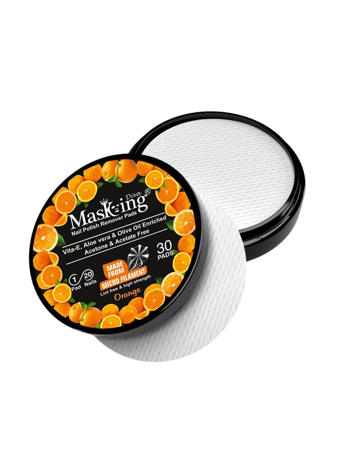 MasKing Pack Of 5 Bamboo Facial Sheet Mask For Oil Control & Nail Polish Remover Wipes