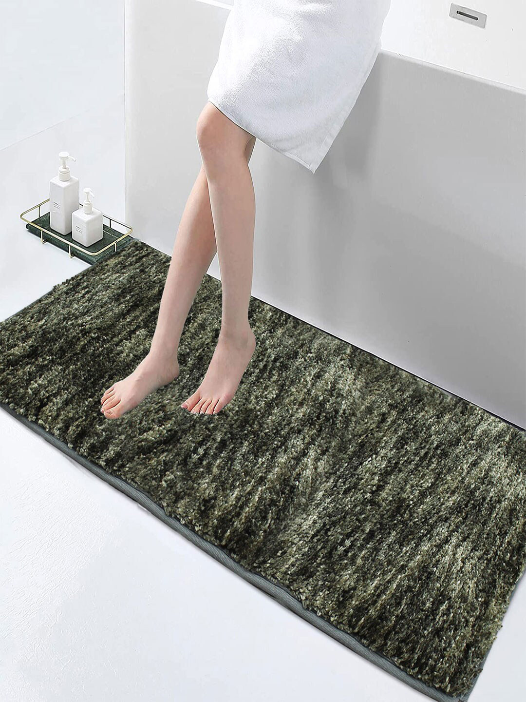 LUXEHOME INTERNATIONAL Green Solid  1700 GSM Floor Runners