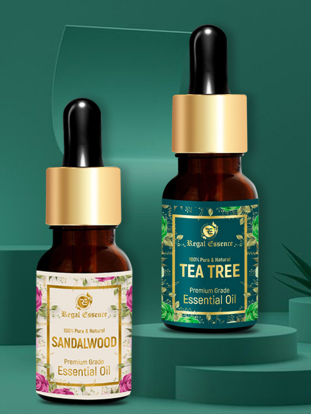 Regal Essence Sandalwood & Tea Tree Essential Aroma Diffuser Oil Combo 30ml