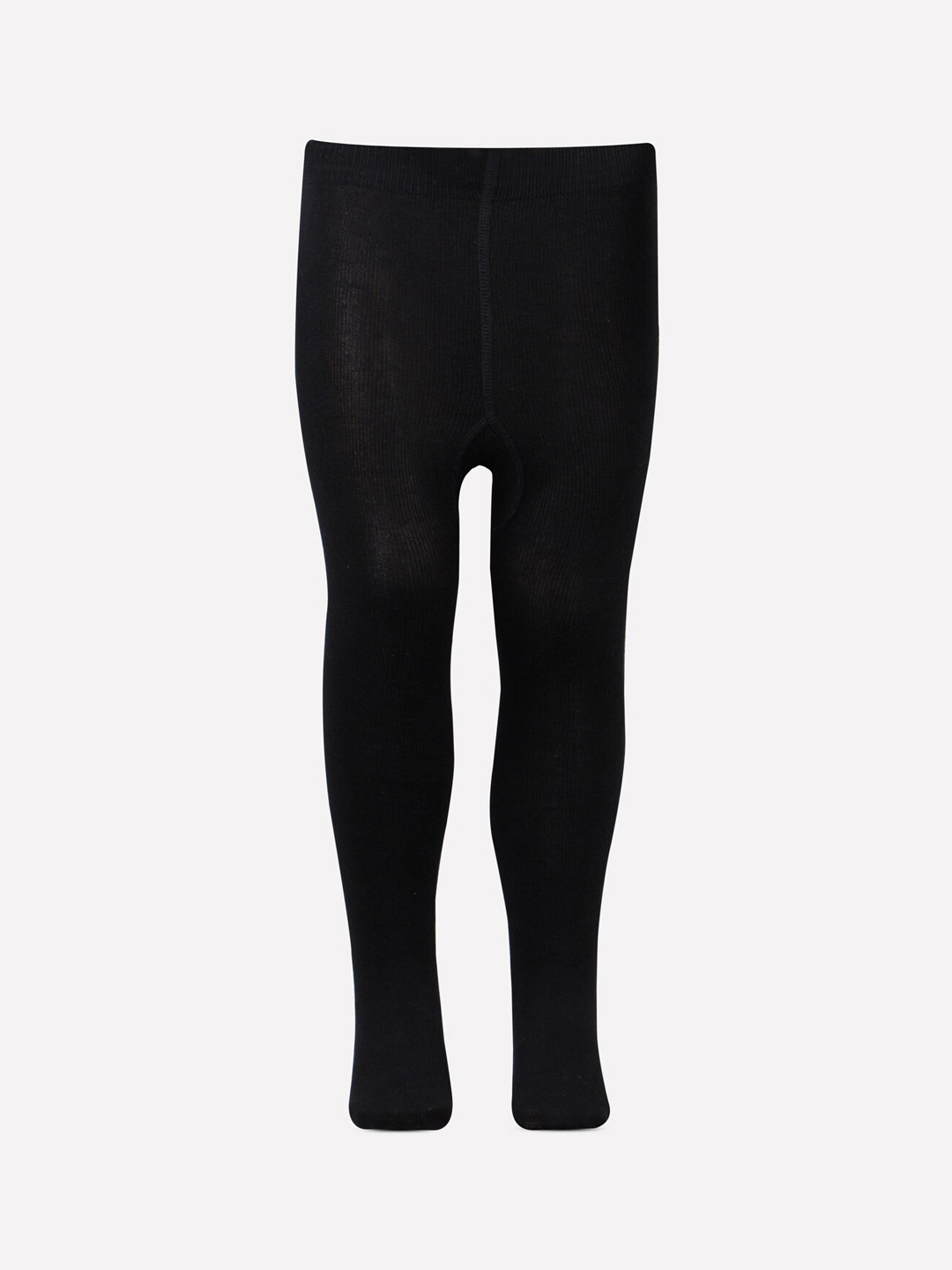 Bonjour Girls Black Solid Stockings