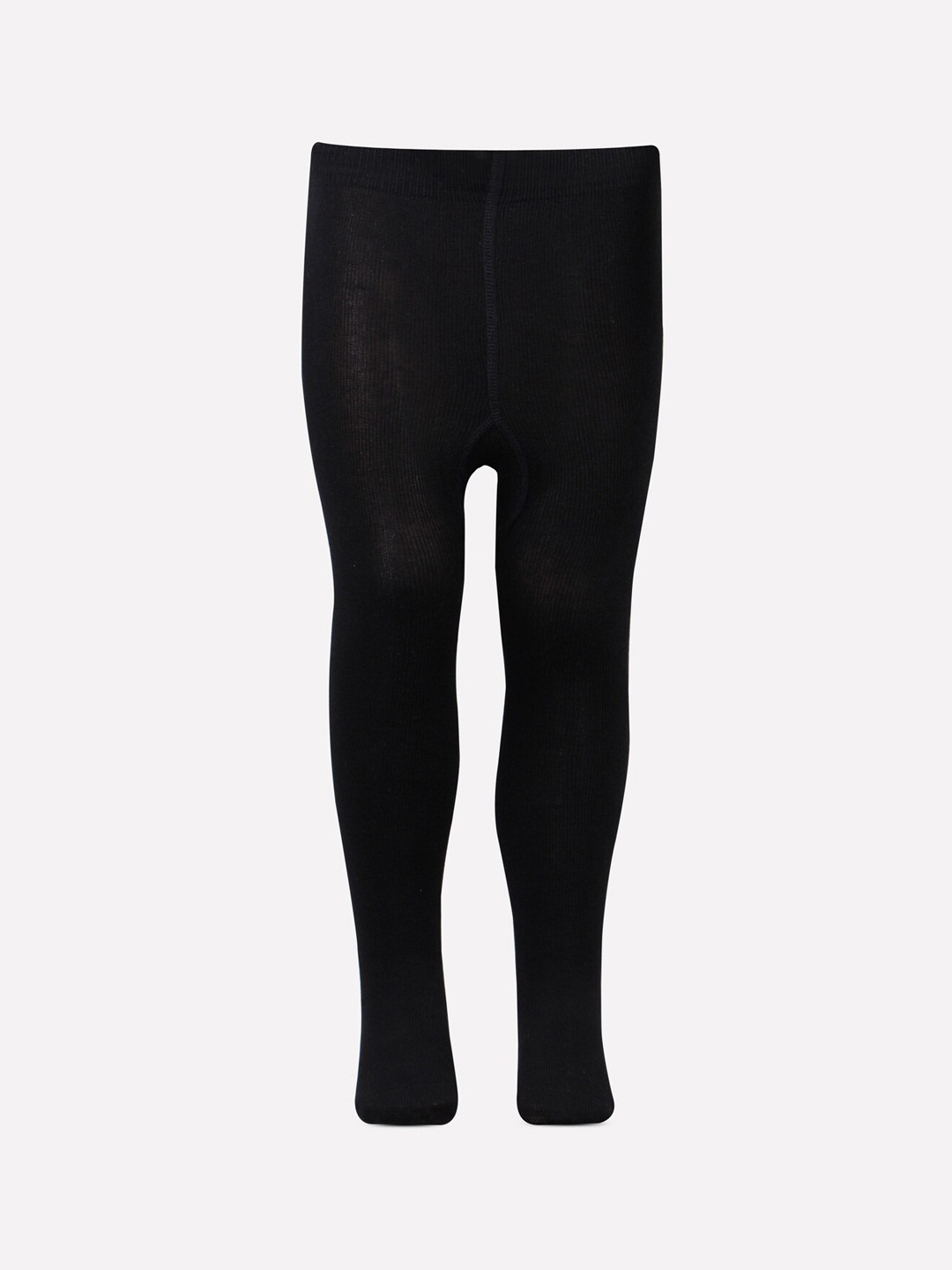 Bonjour Girls Black Solid Cotton Anti Odour Tights