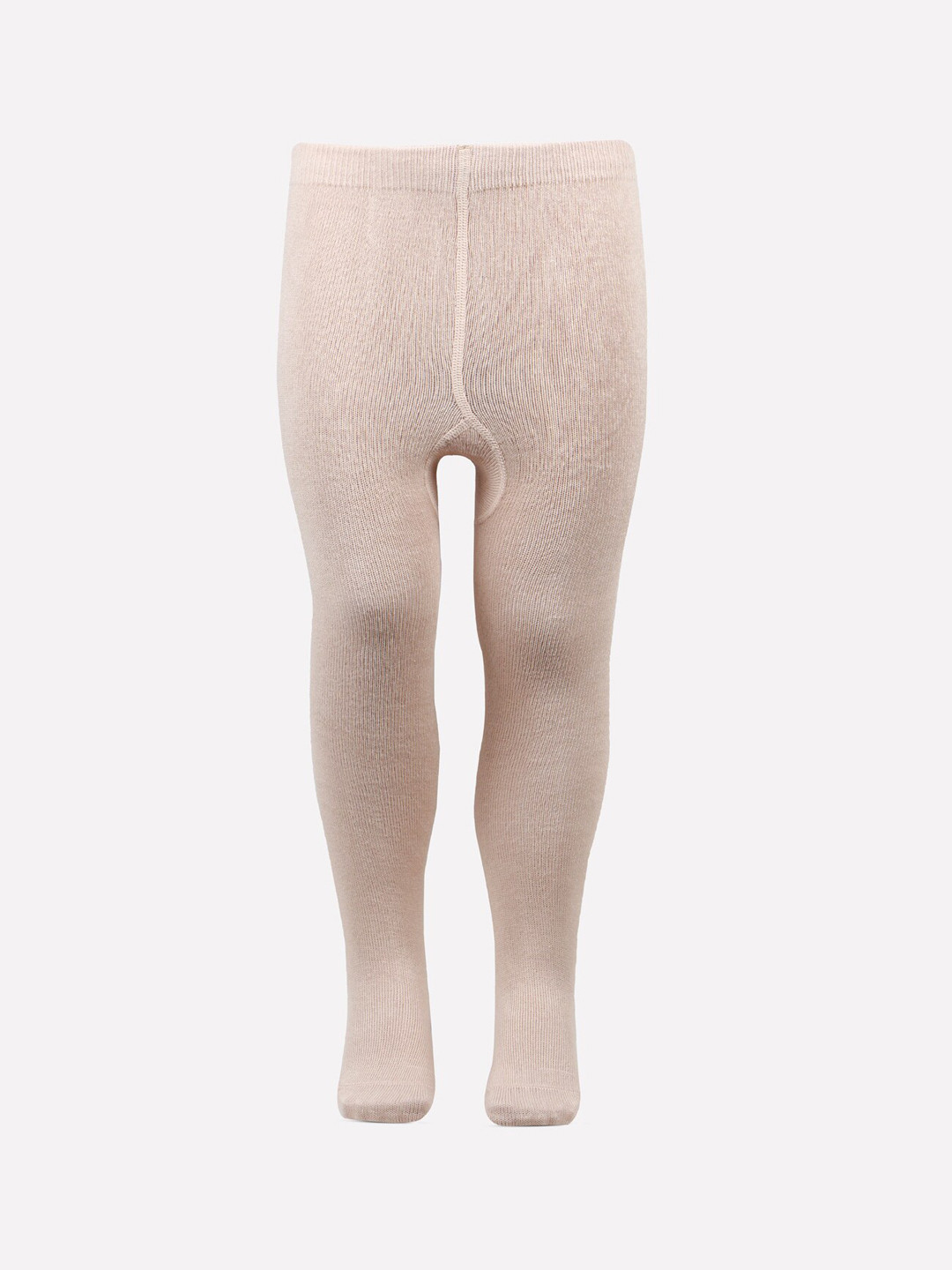 Bonjour Girls Beige Solid Tights