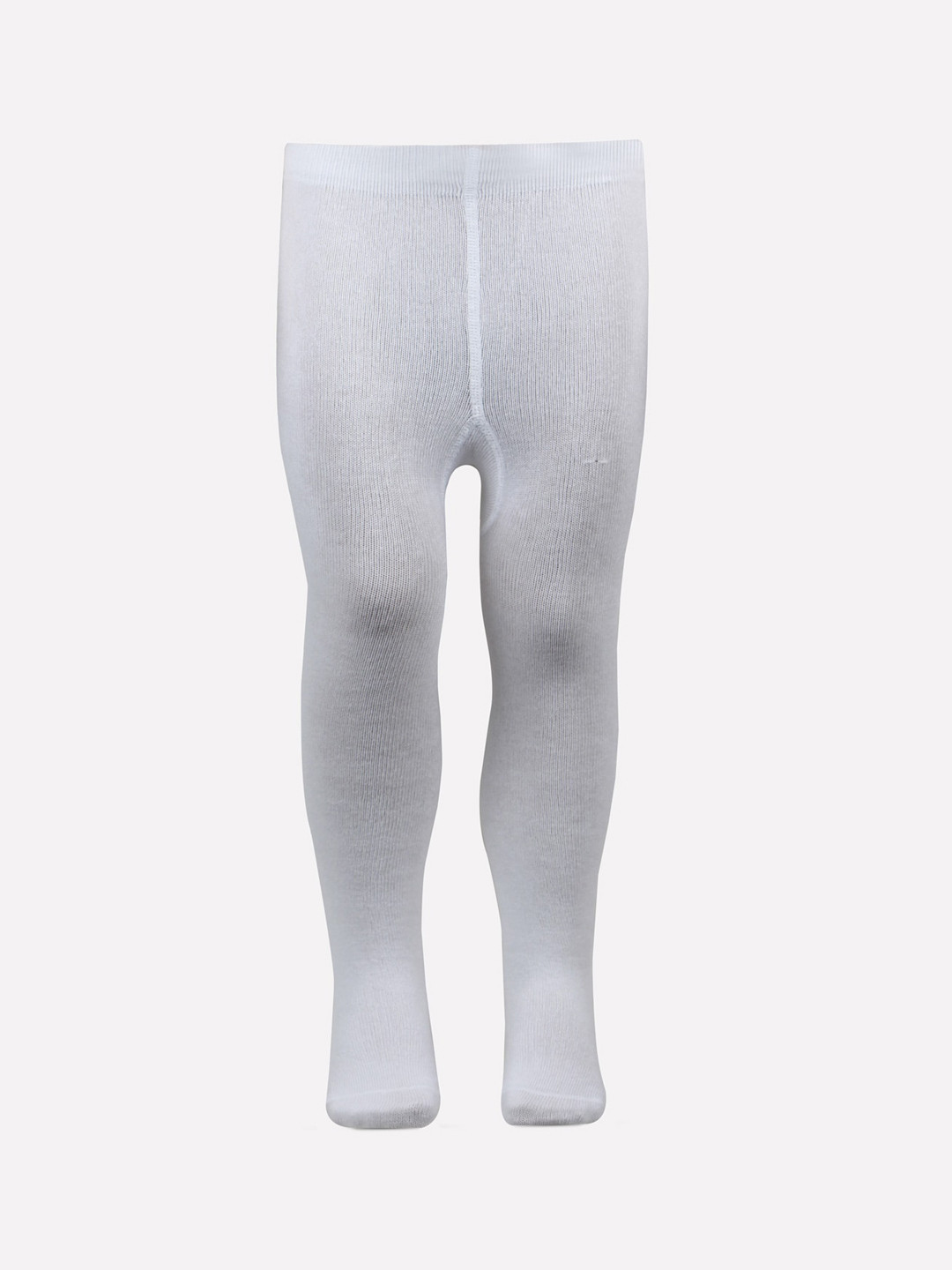 Bonjour Girls White Solid Anti Odour Stockings