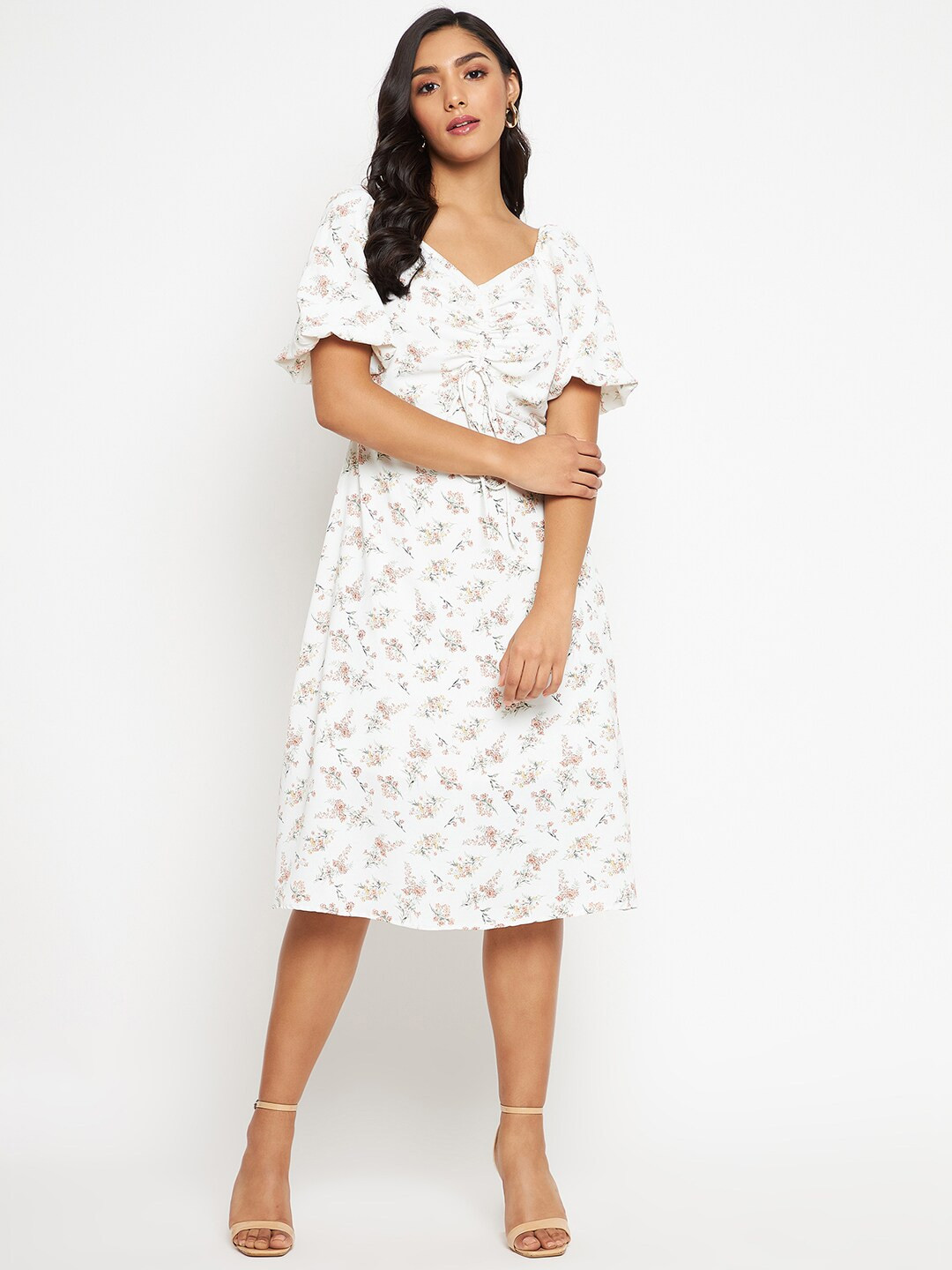 Madame Off White Floral Dress