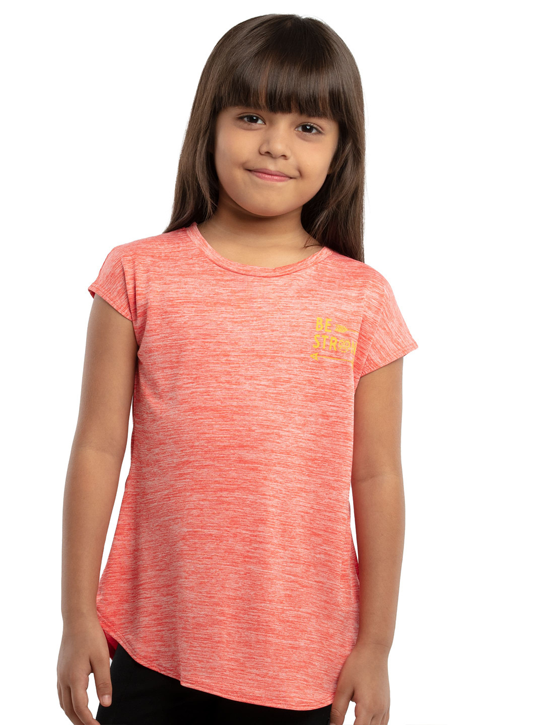 UNDER FOURTEEN ONLY Girls Red Extended Sleeves T-shirt
