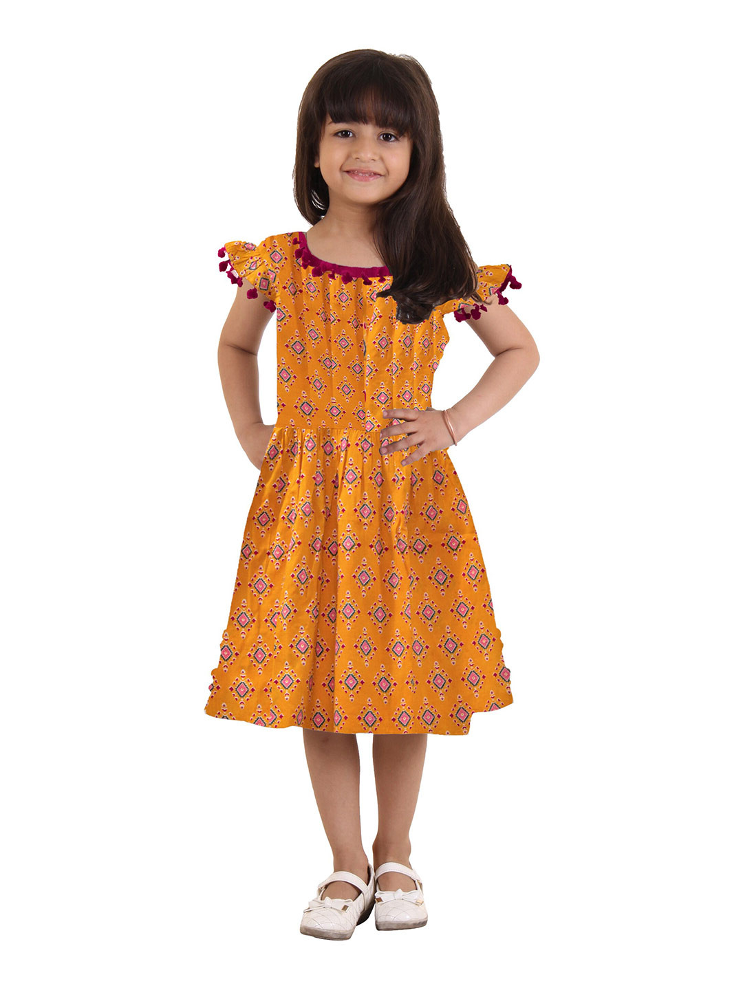 Kids On Board Yellow Floral Dress