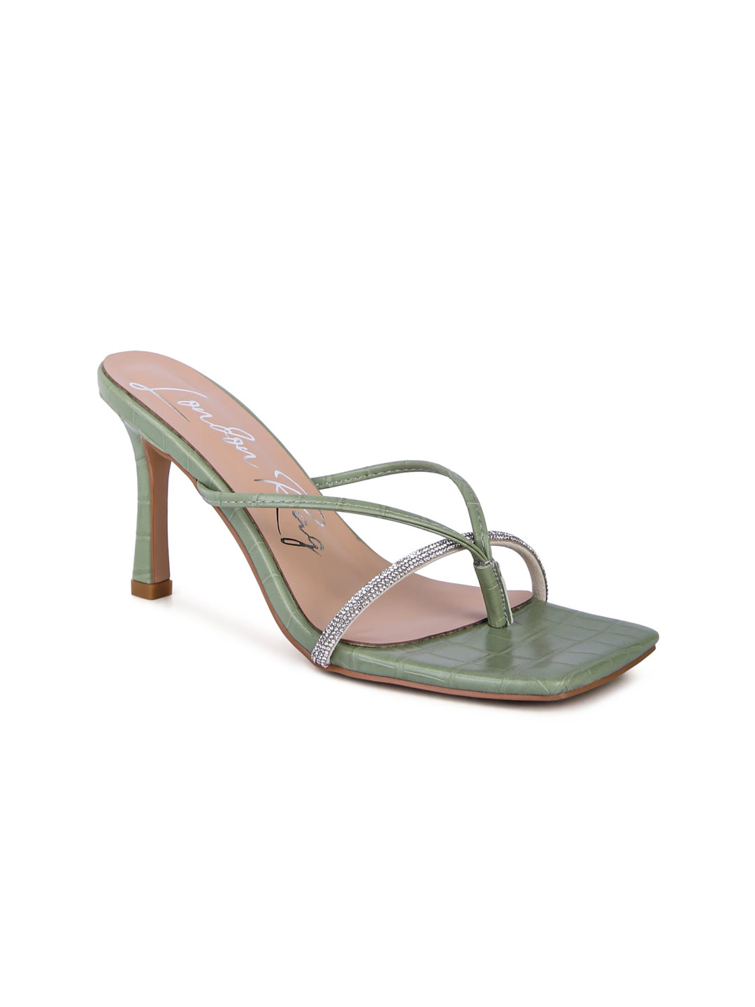 London Rag Green Party Sandals