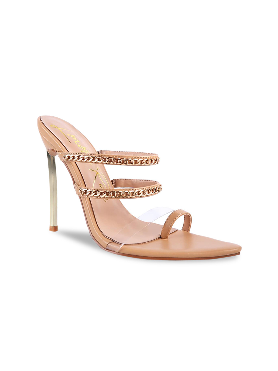 London Rag Beige Party Stiletto Heels