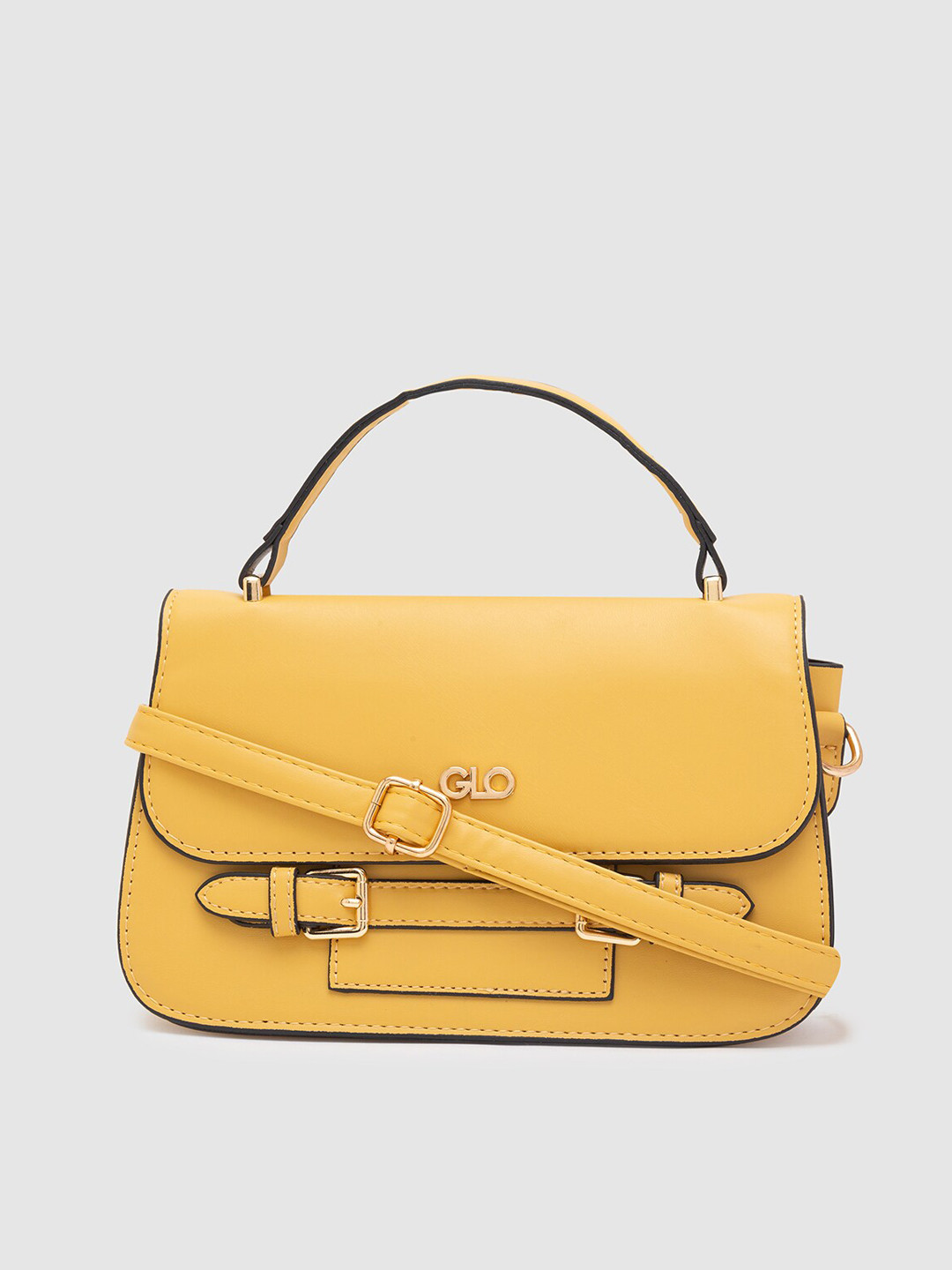 Globus Mustard Structured Satchel Bag