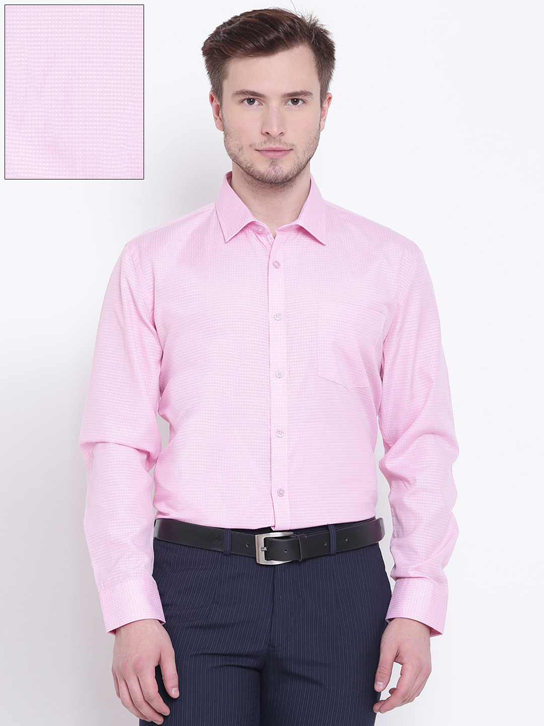 Buy John Miller Men Pink Slim Fit Self 